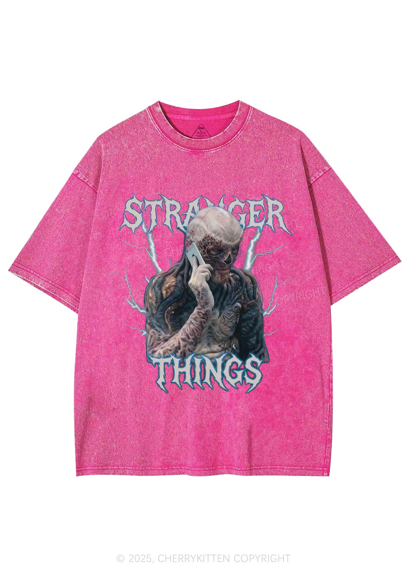 VN On Call Y2K Shirts Washed Tee Cherrykitten - Image 4