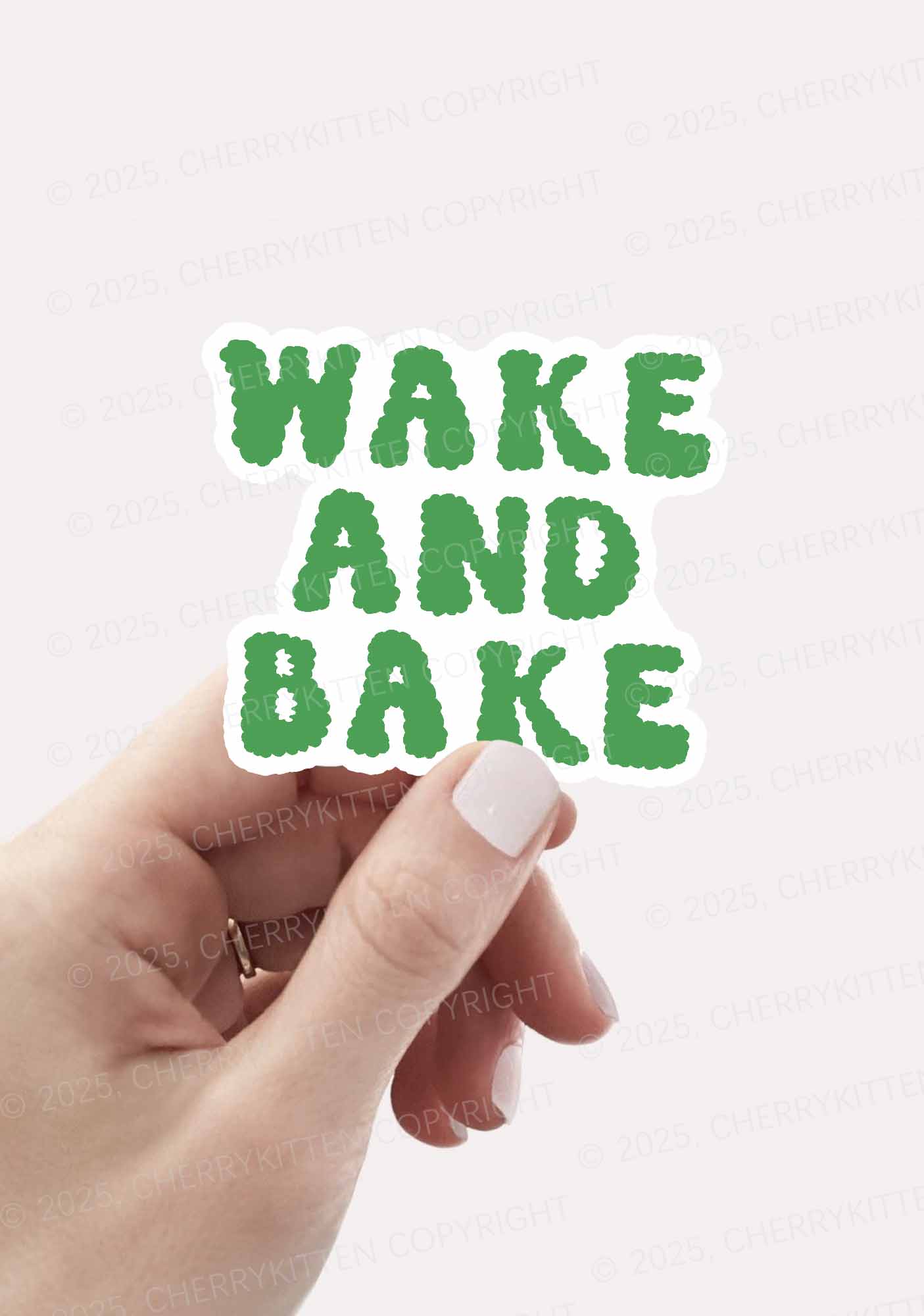 Wake And Bake 1Pc Y2K Sticker Cherrykitten - Image 2