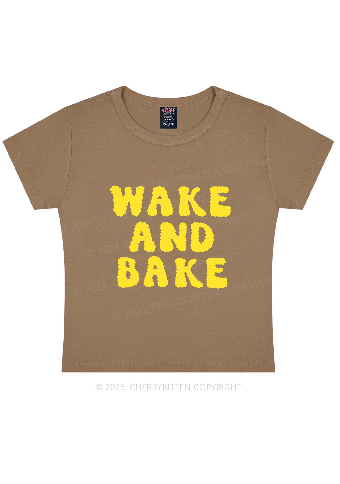 Wake And Bake Y2K Baby Tee Cherrykitten - Image 10
