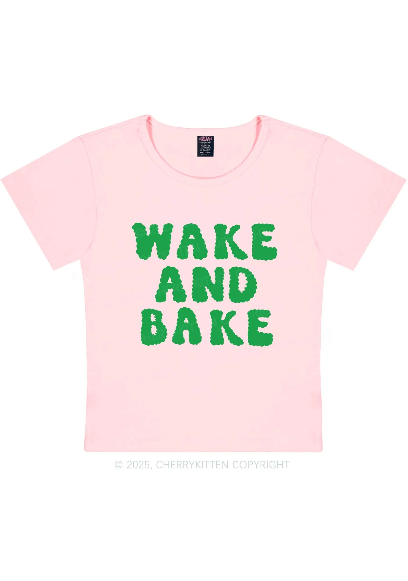 Wake And Bake Y2K Baby Tee Cherrykitten - Image 11