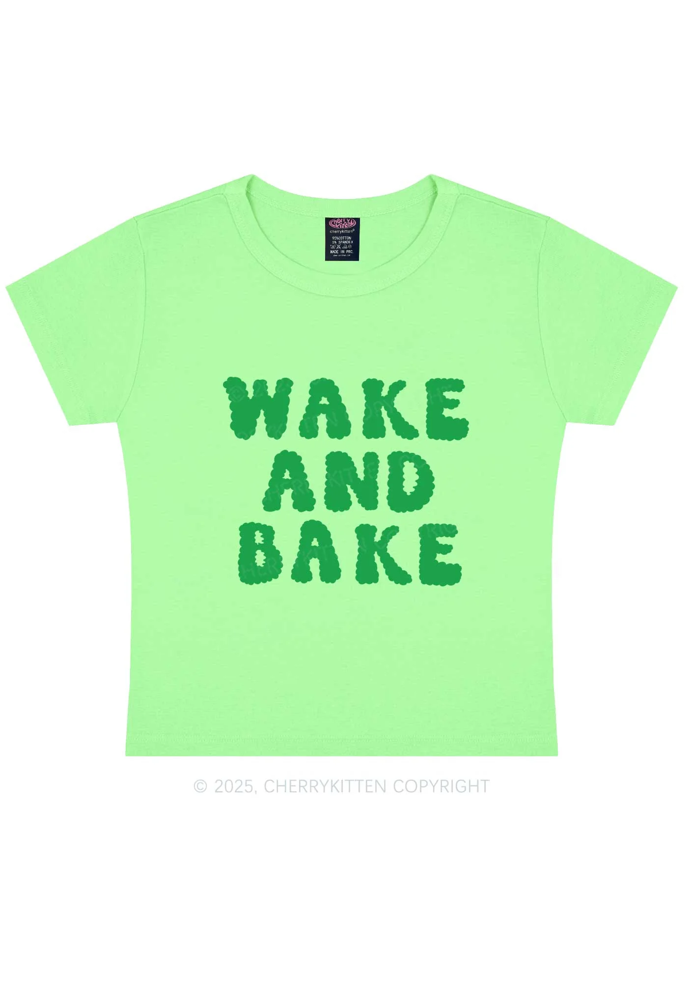 Wake And Bake Y2K Baby Tee Cherrykitten - Image 12