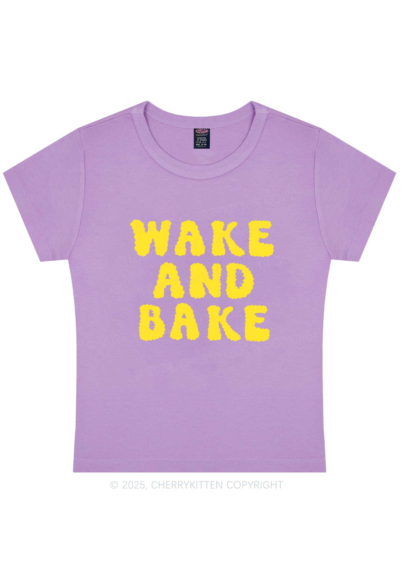 Wake And Bake Y2K Baby Tee Cherrykitten - Image 7