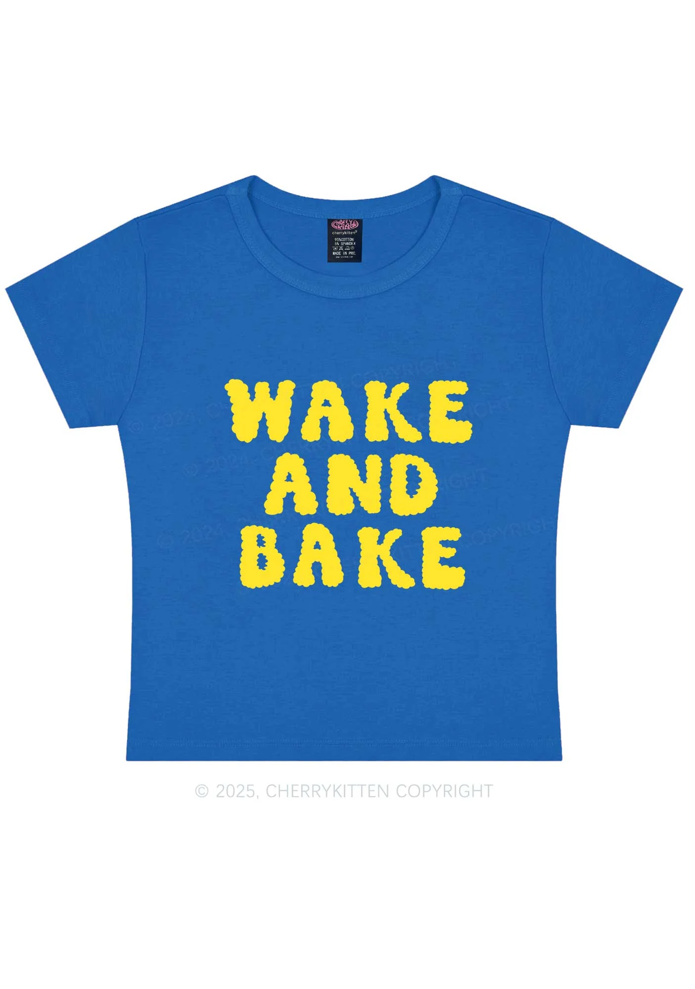 Wake And Bake Y2K Baby Tee Cherrykitten - Image 9