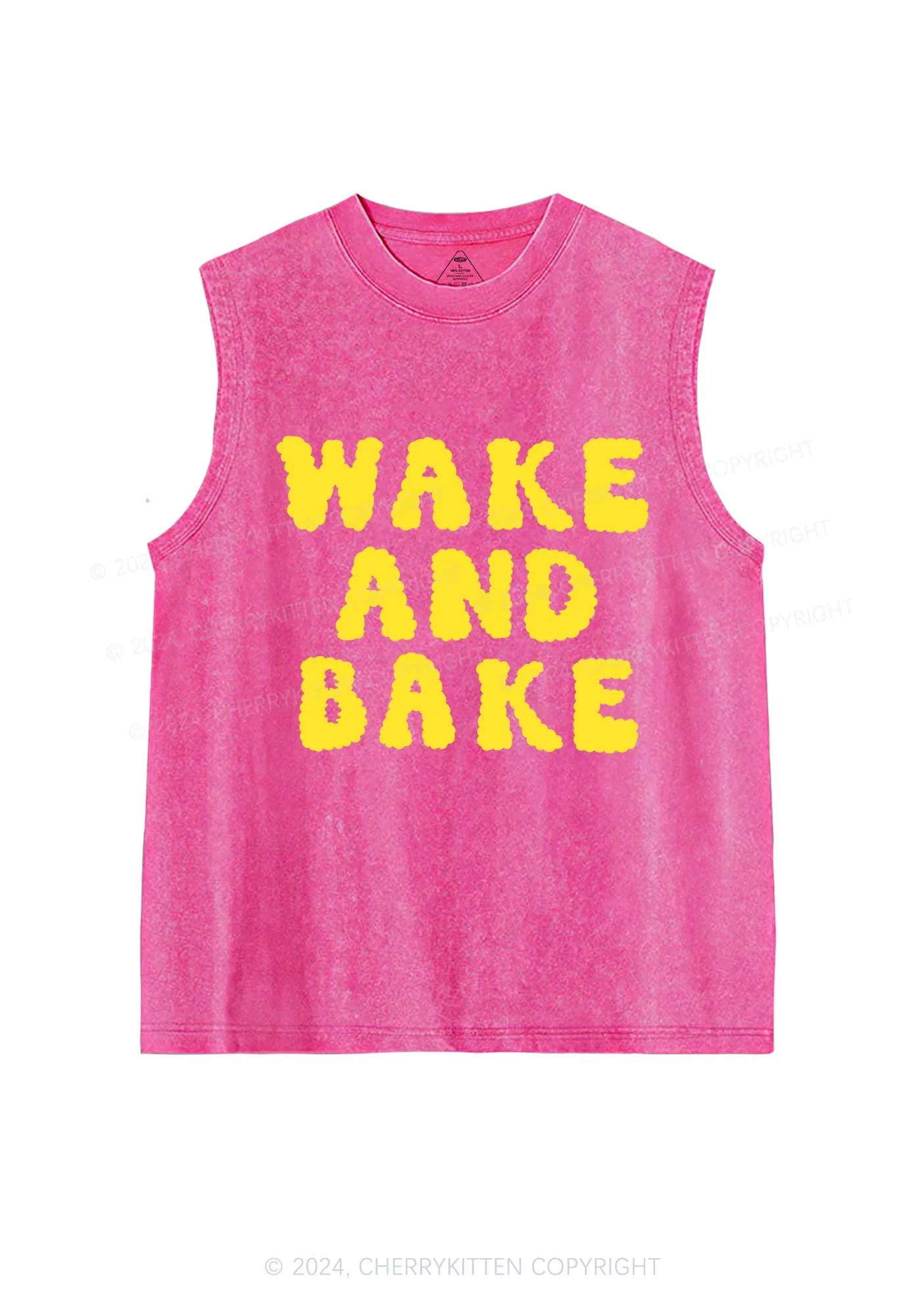 Wake And Bake Y2K Washed Tank Cherrykitten - Image 4