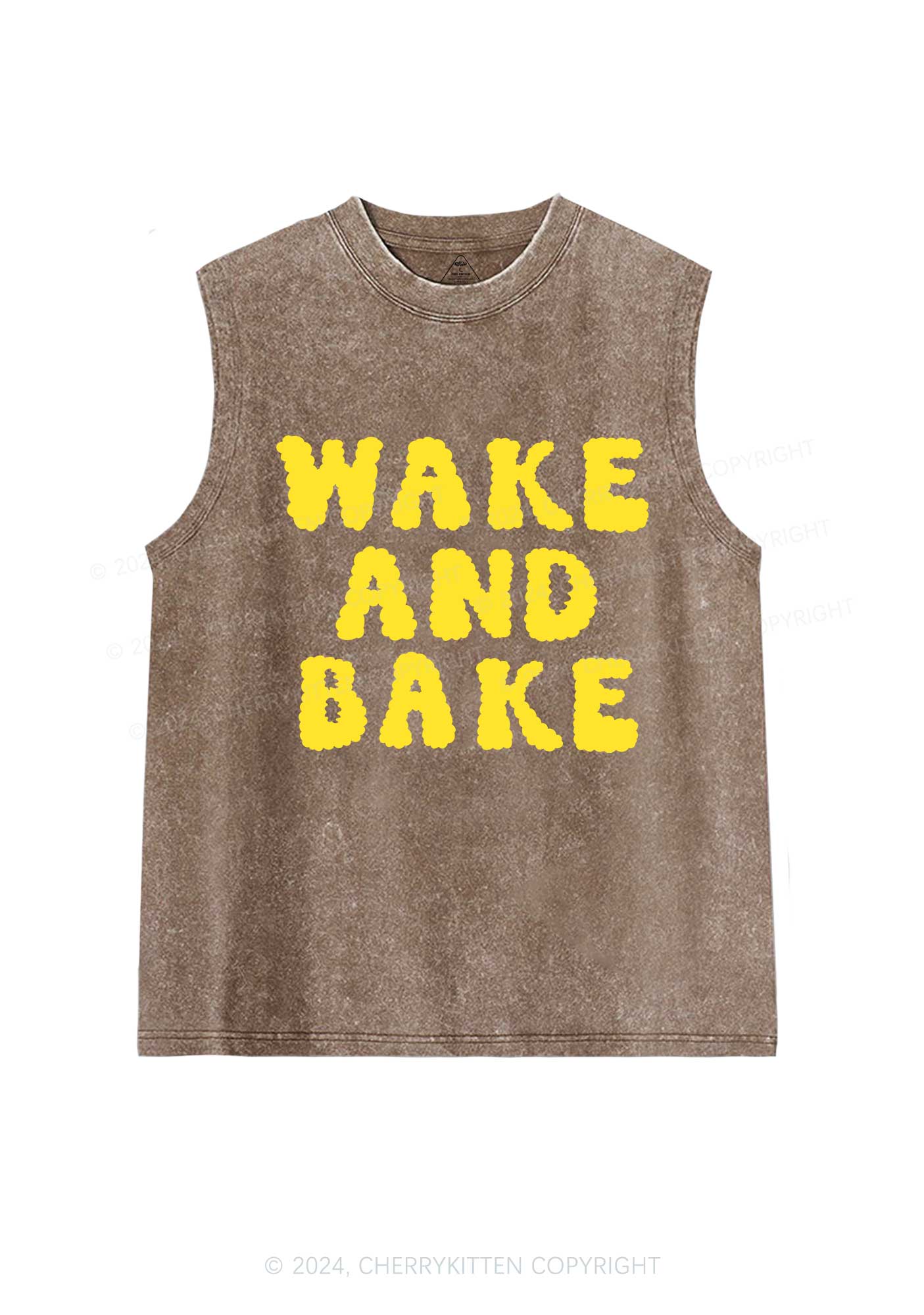 Wake And Bake Y2K Washed Tank Cherrykitten - Image 5