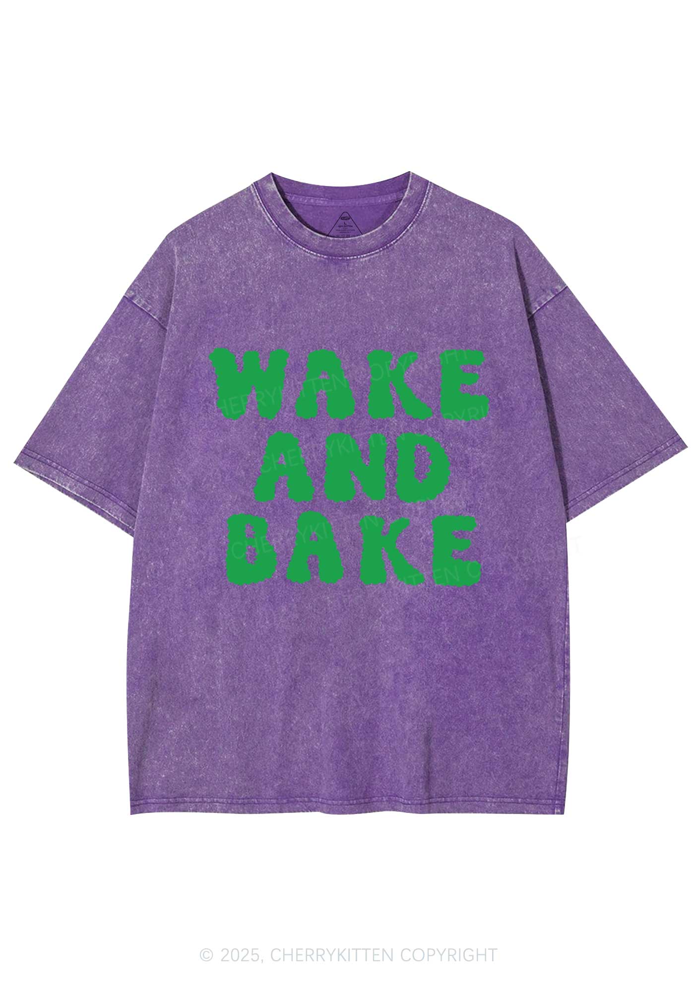 Wake And Bake Y2K Washed Tee Cherrykitten - Image 5