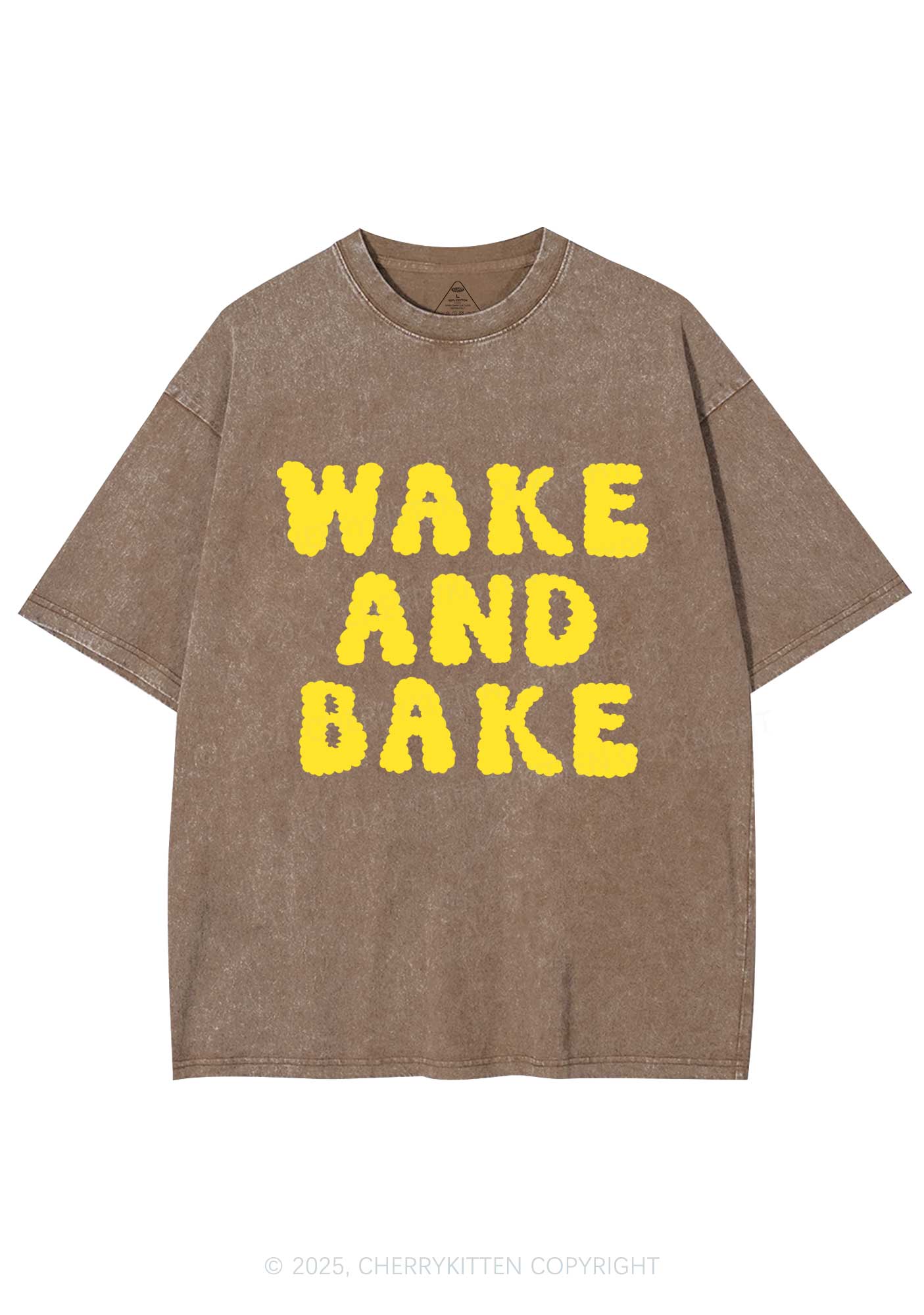 Wake And Bake Y2K Washed Tee Cherrykitten - Image 6