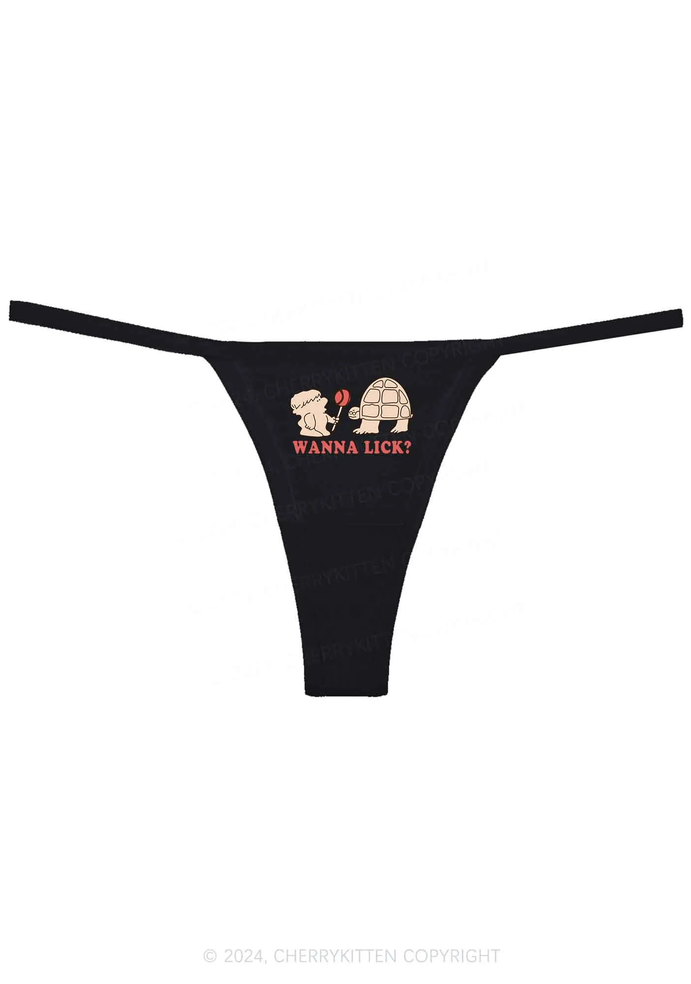 Wanna Lick Lollipop Y2K Flat String Thong Cherrykitten - Image 4