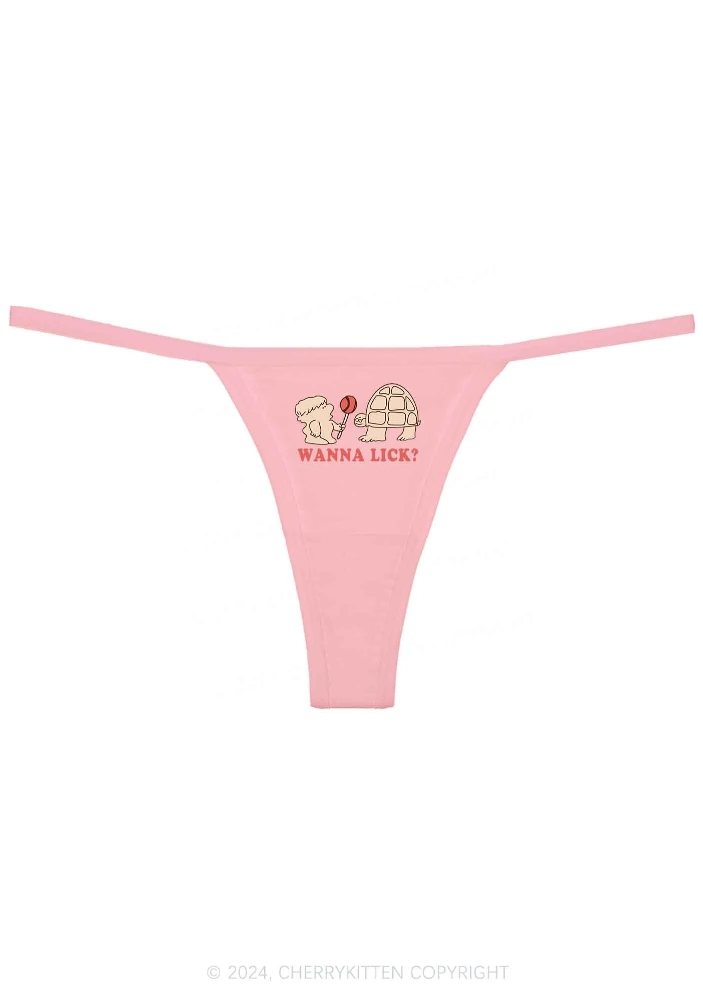 Wanna Lick Lollipop Y2K Flat String Thong Cherrykitten - Image 6