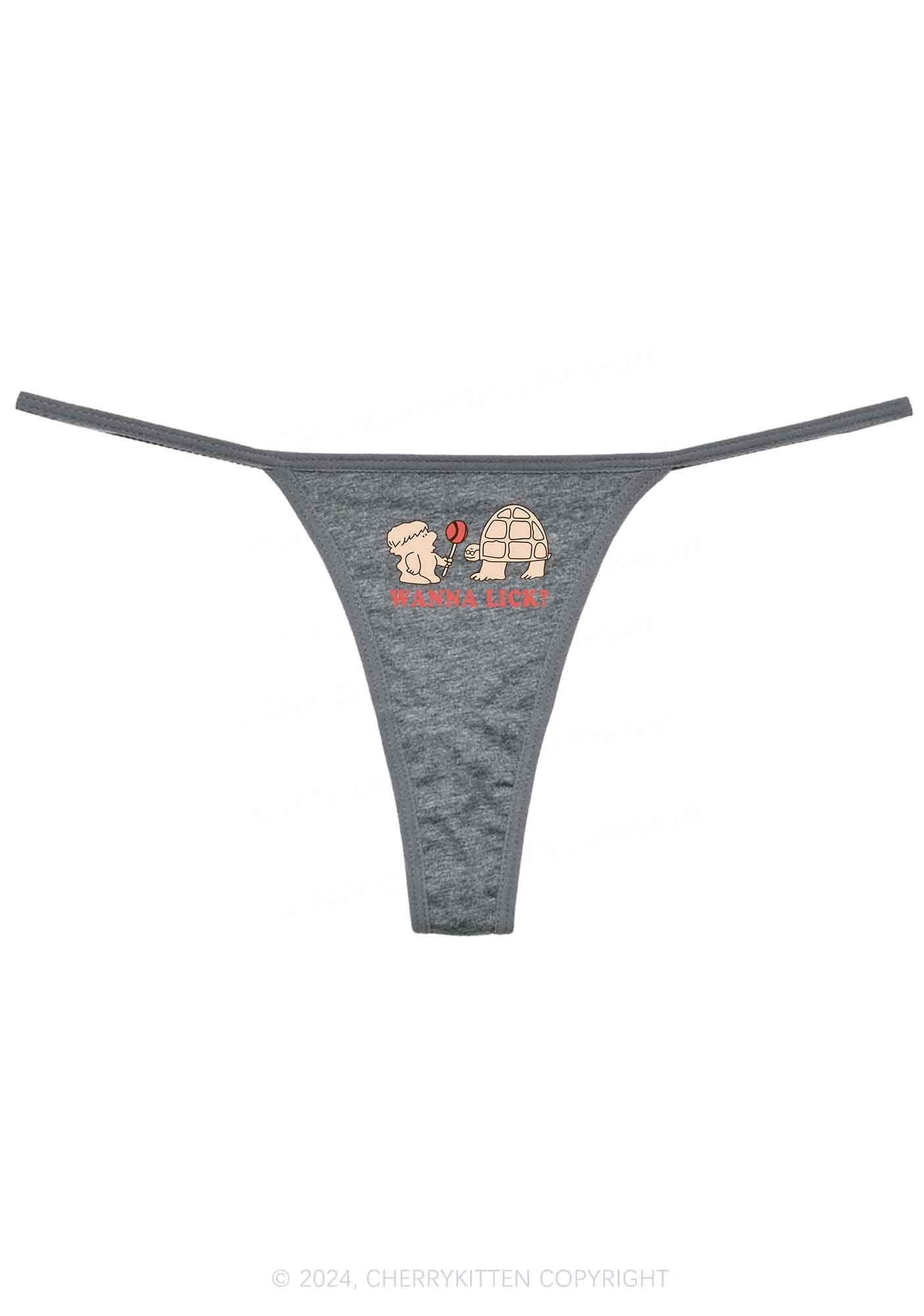 Wanna Lick Lollipop Y2K Flat String Thong Cherrykitten - Image 7