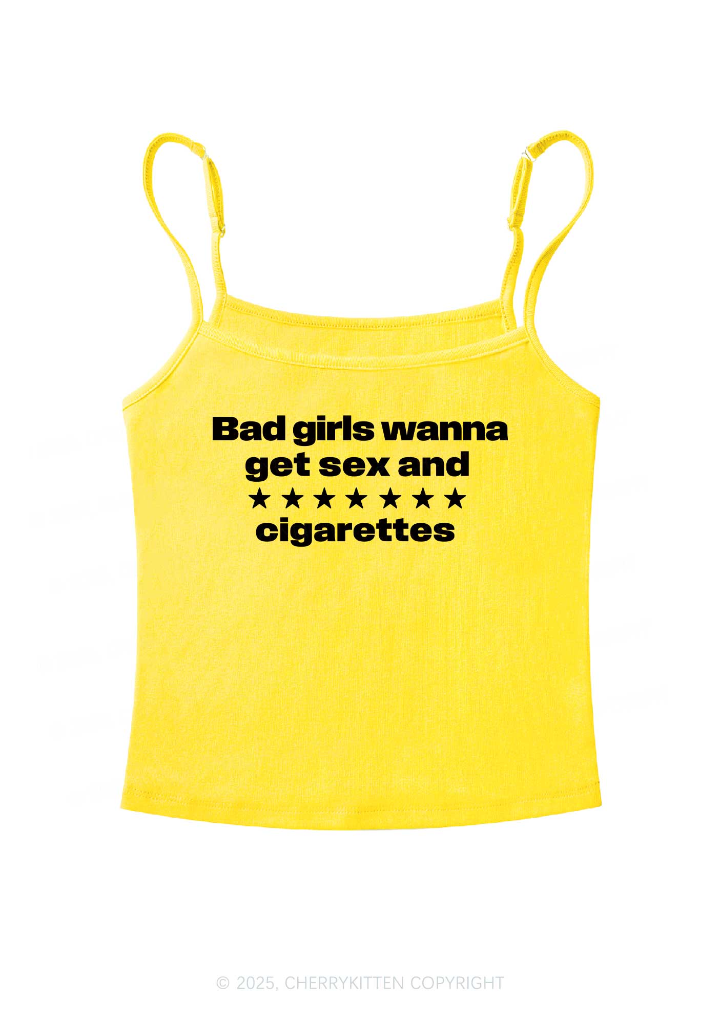 Bad Girls Wanna Cigarettes Y2K Spaghetti Strap Cami Cherrykitten - Image 5