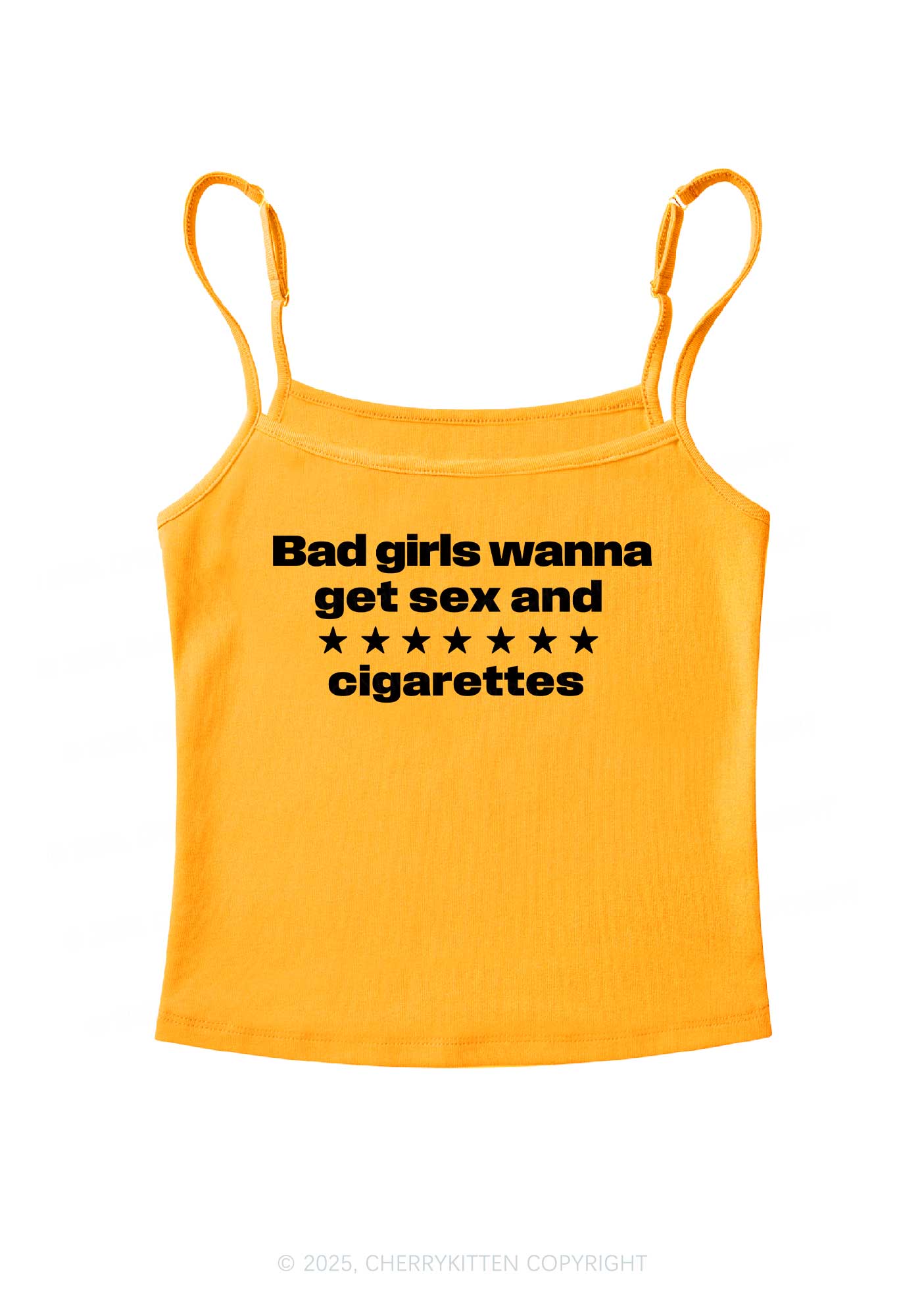 Bad Girls Wanna Cigarettes Y2K Spaghetti Strap Cami Cherrykitten - Image 7