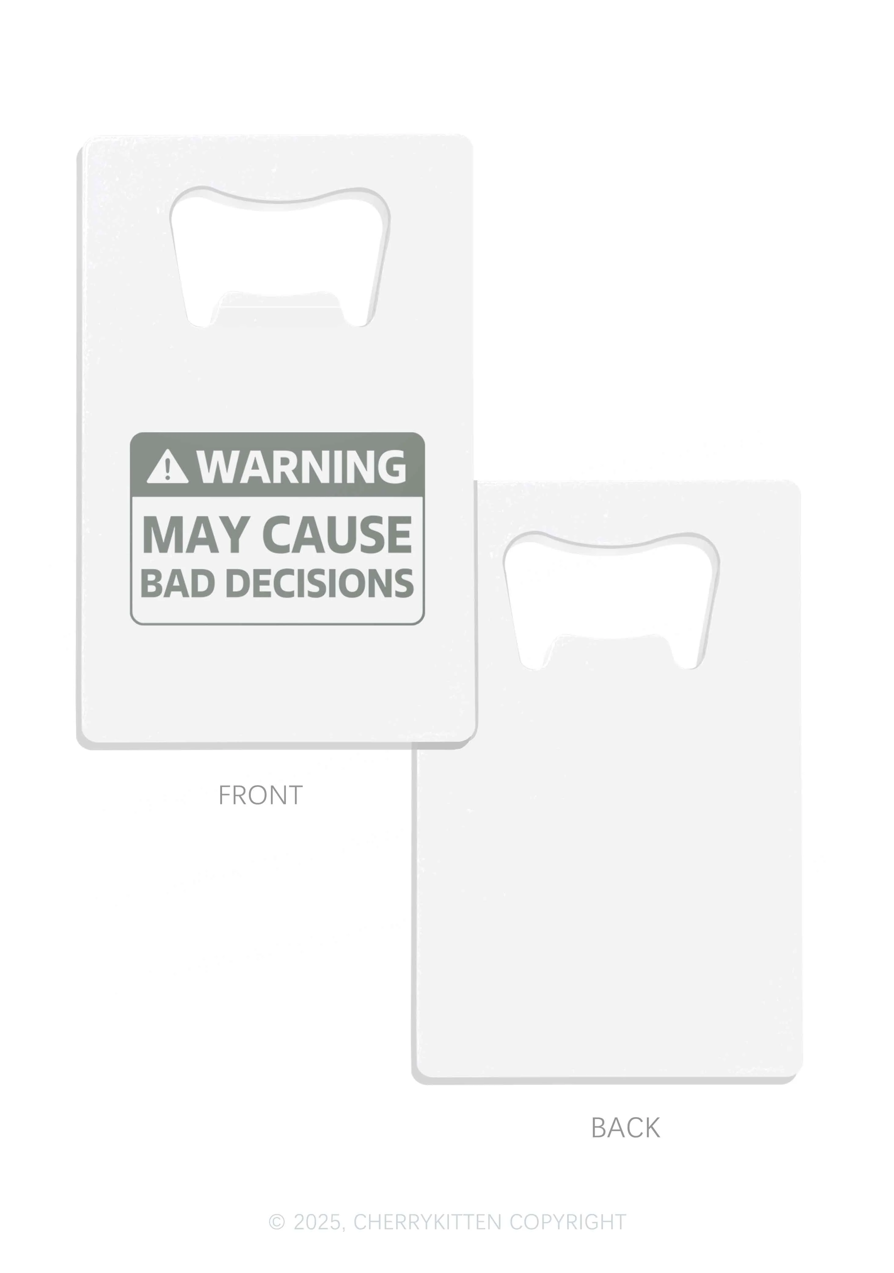 Warning Cause Bad Y2K Credit Card Bottle Openers Cherrykitten - Image 4