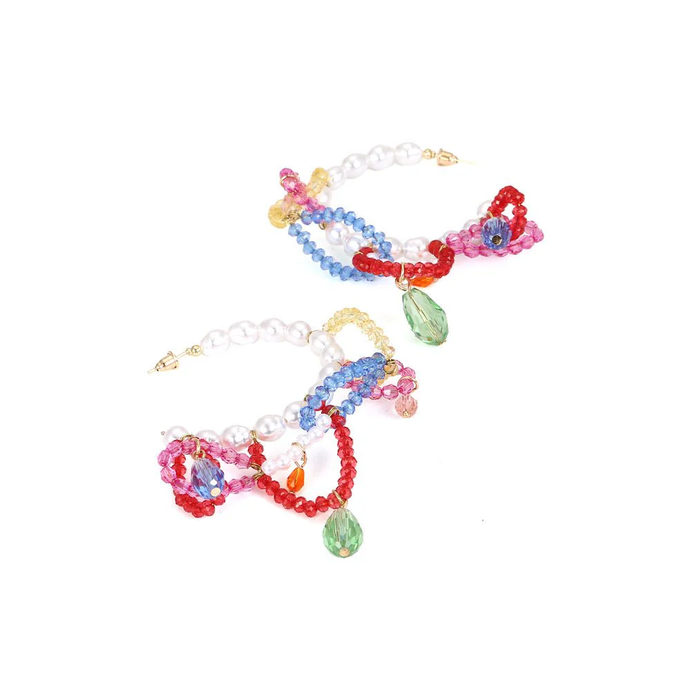 Waterdrop Pearl Beads Earrings - Image 2