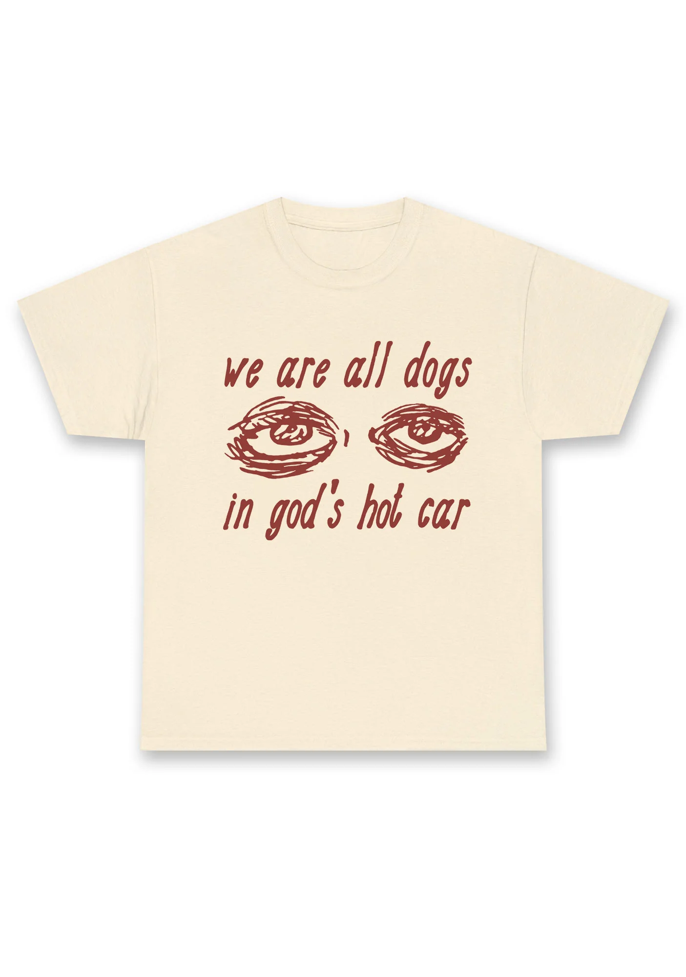 We Are All Dogs In God's Hot Car Chunky Shirt - Image 2