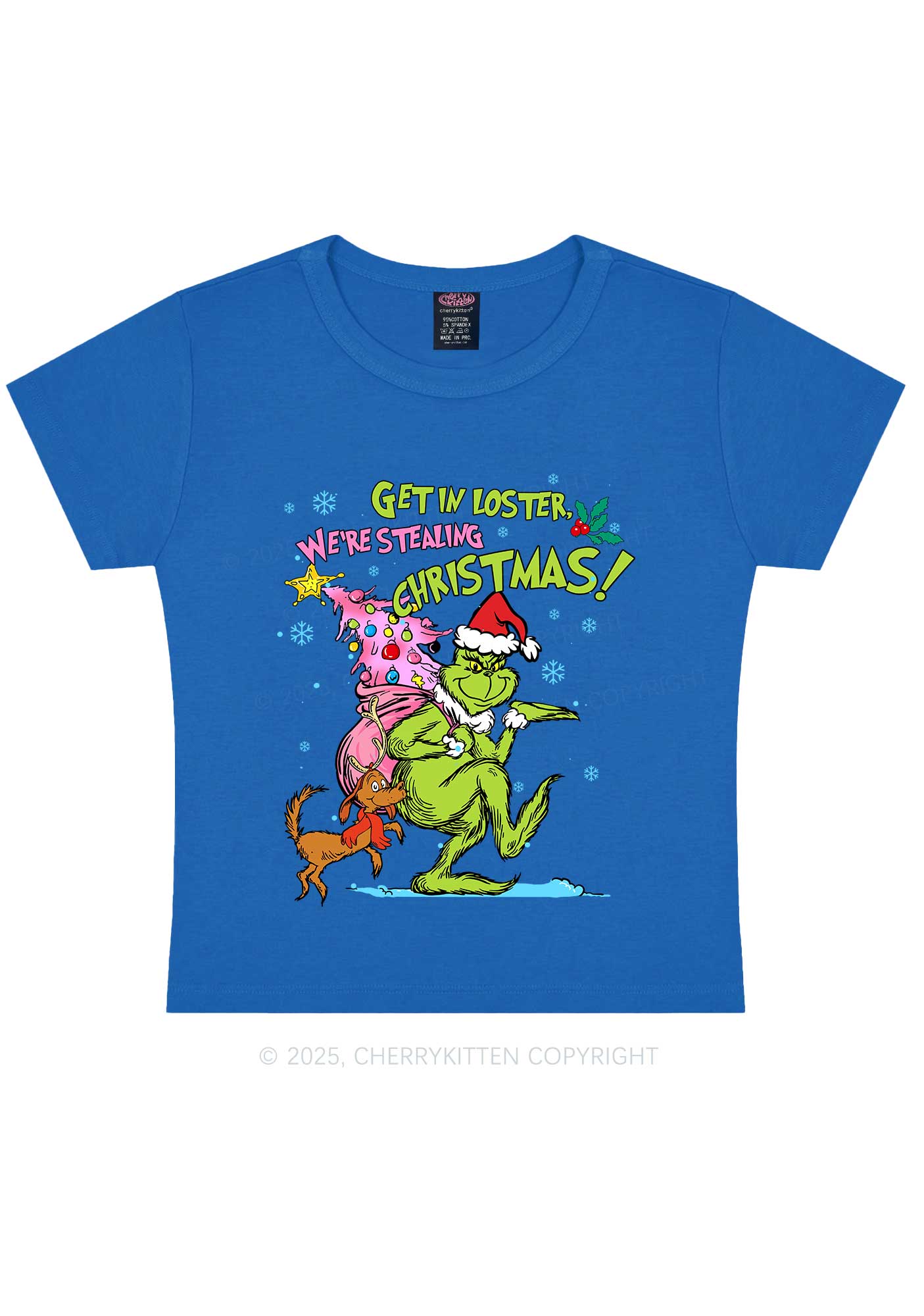 We Are Stealing Christmas Y2K Baby Tee Cherrykitten - Image 7