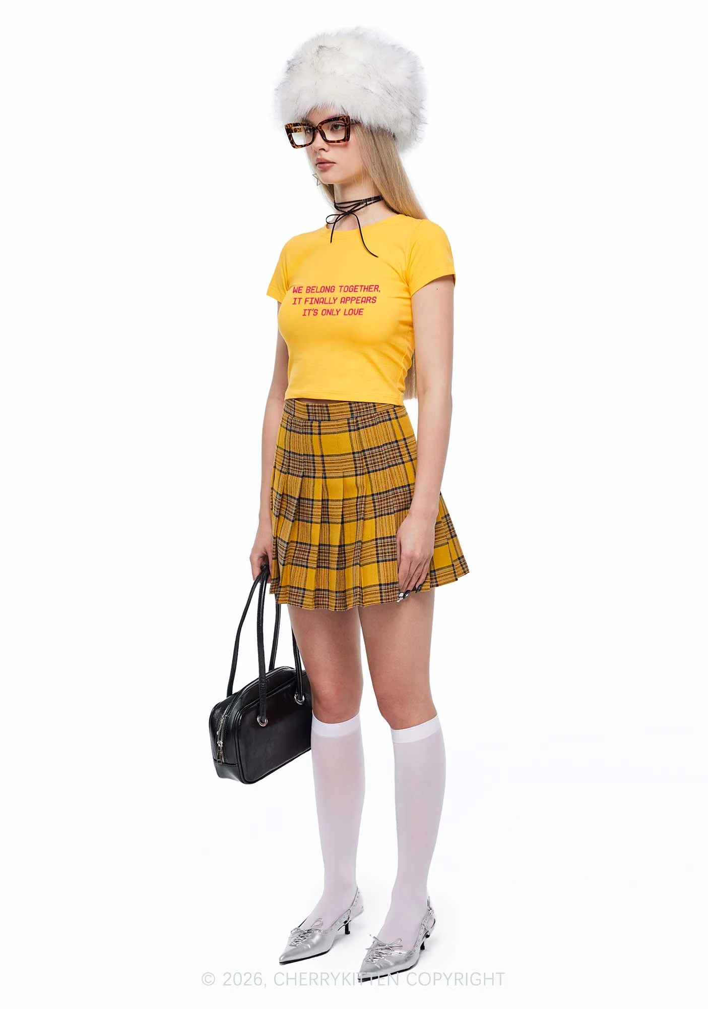 We Belong Together Y2K Baby Tee Cherrykitten - Image 2