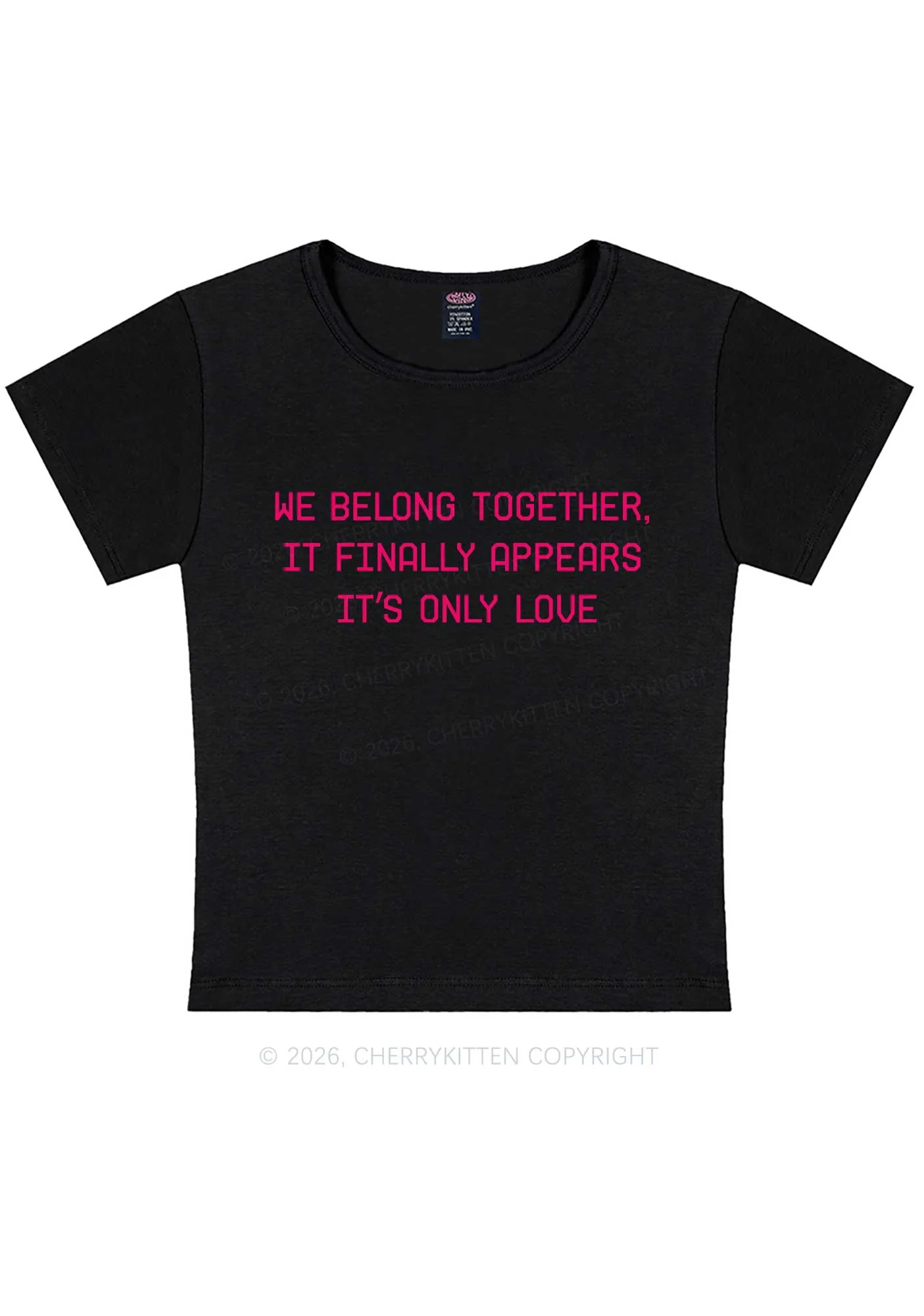 We Belong Together Y2K Baby Tee Cherrykitten - Image 3