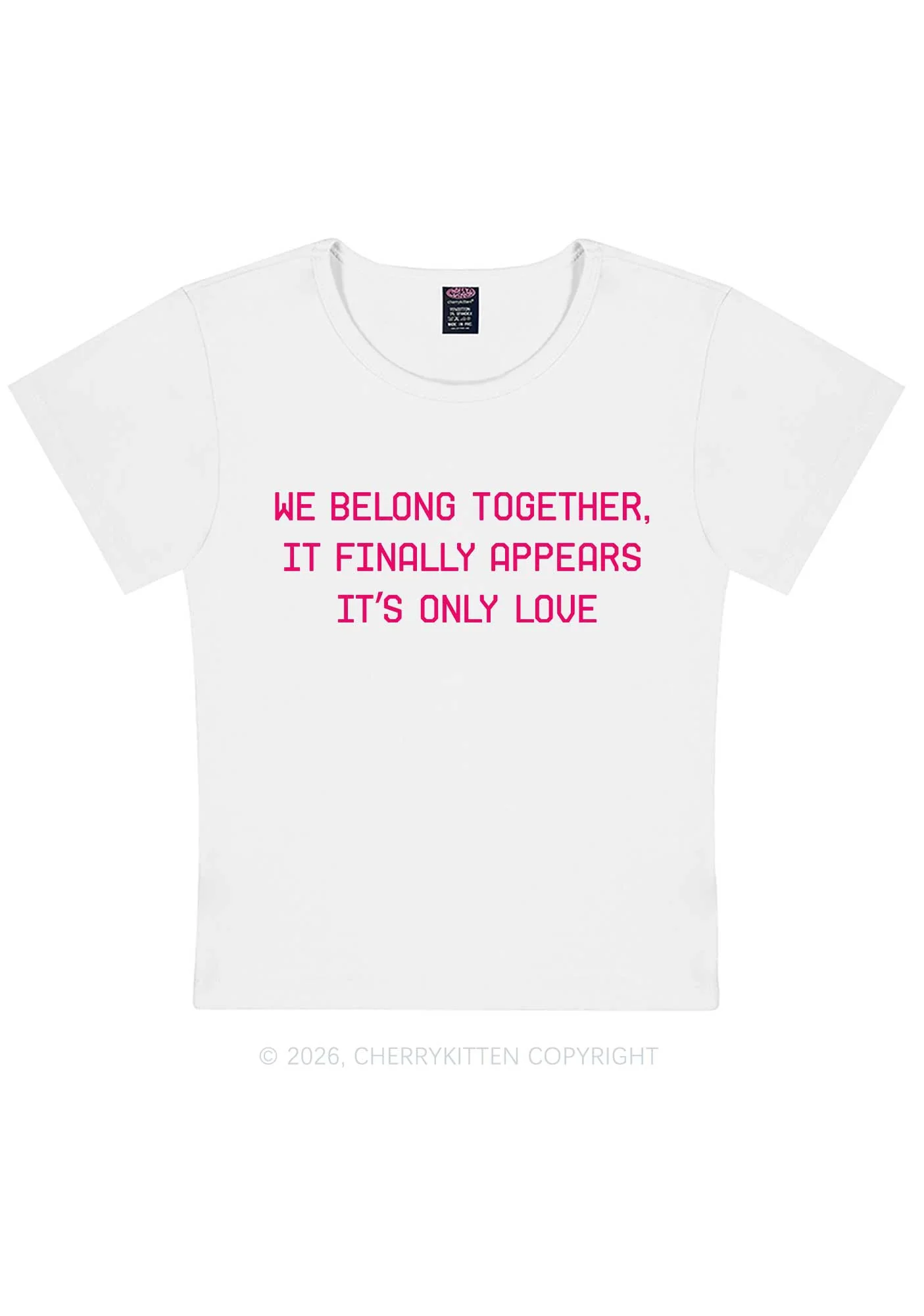 We Belong Together Y2K Baby Tee Cherrykitten - Image 4