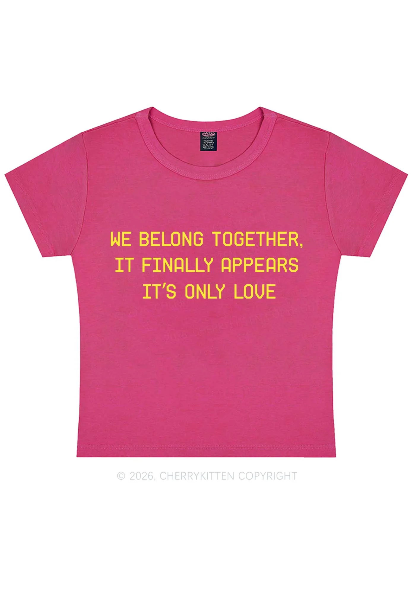 We Belong Together Y2K Baby Tee Cherrykitten - Image 7