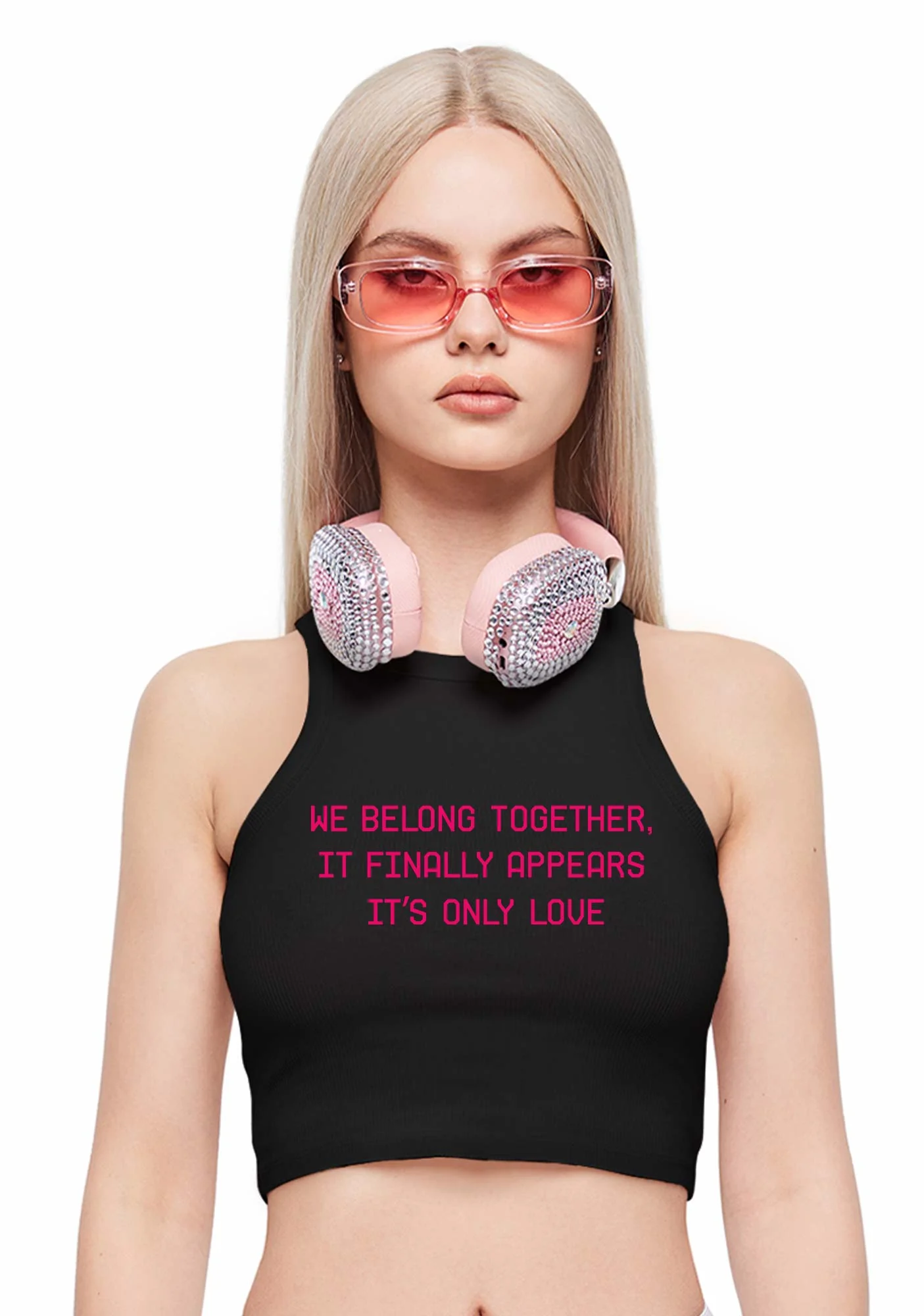 We Belong Together Y2K Crop Tank Top Cherrykitten - Image 2