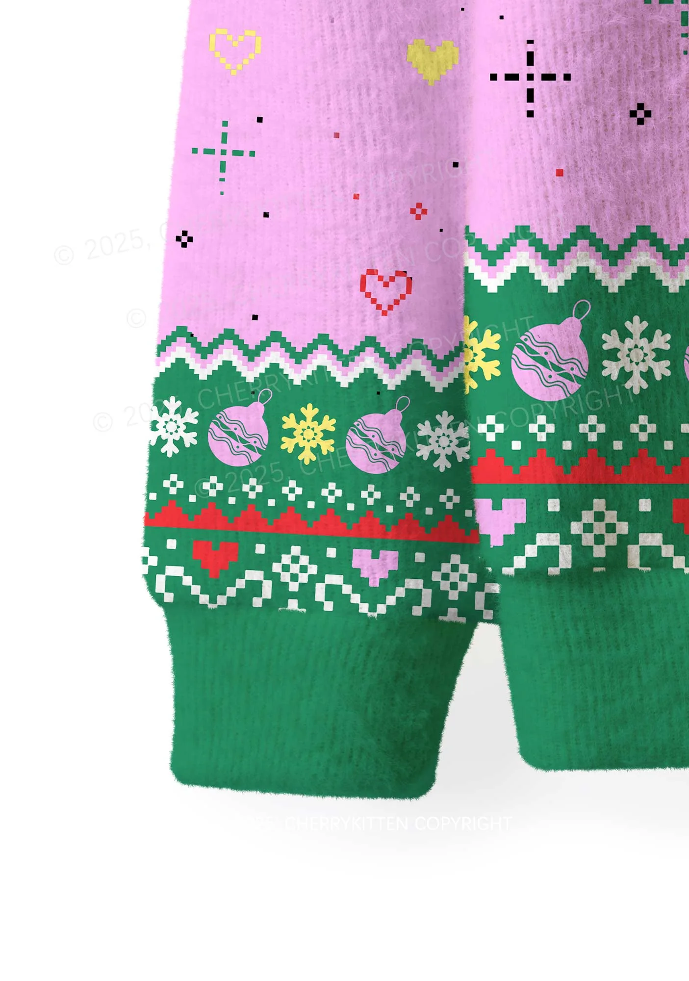 We Gonna Party Y2K Christmas Knit Sweatshirt Cherrykitten - Image 3