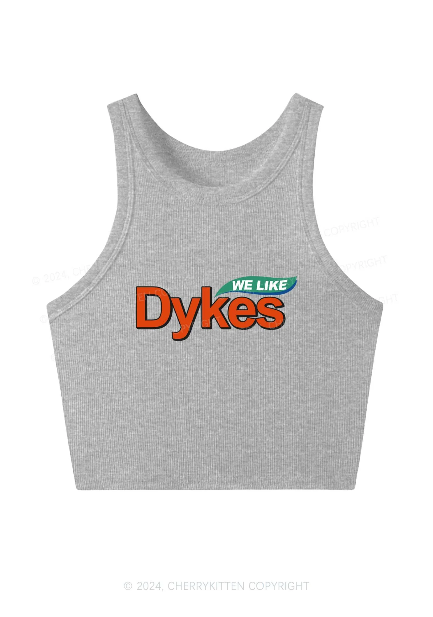 We Like Dykes Y2K Crop Tank Top Cherrykitten - Image 3