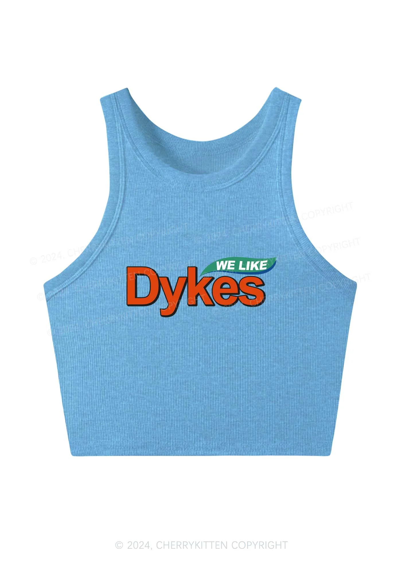 We Like Dykes Y2K Crop Tank Top Cherrykitten - Image 4