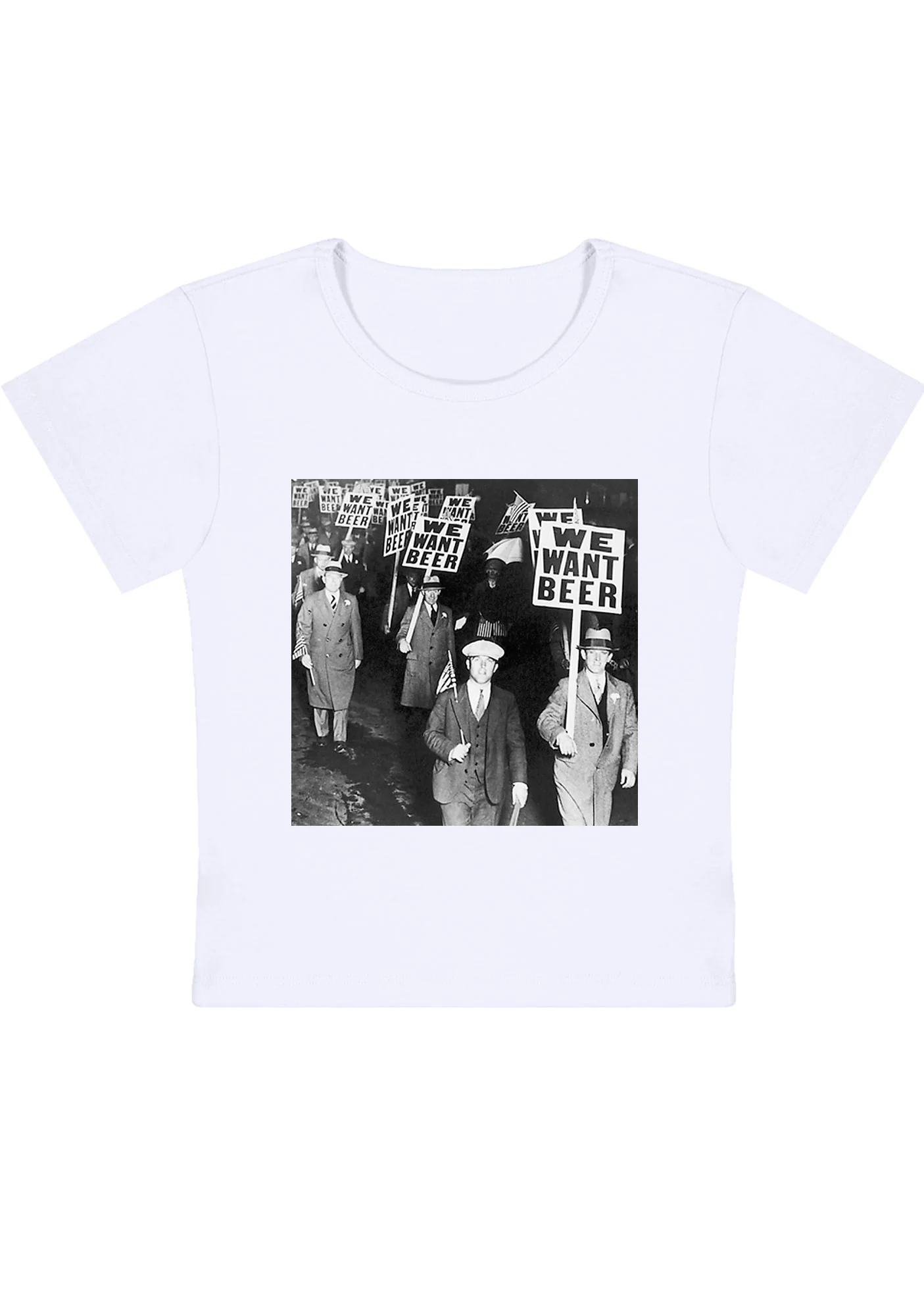 We Want Beer Y2K Baby Tee - Image 2