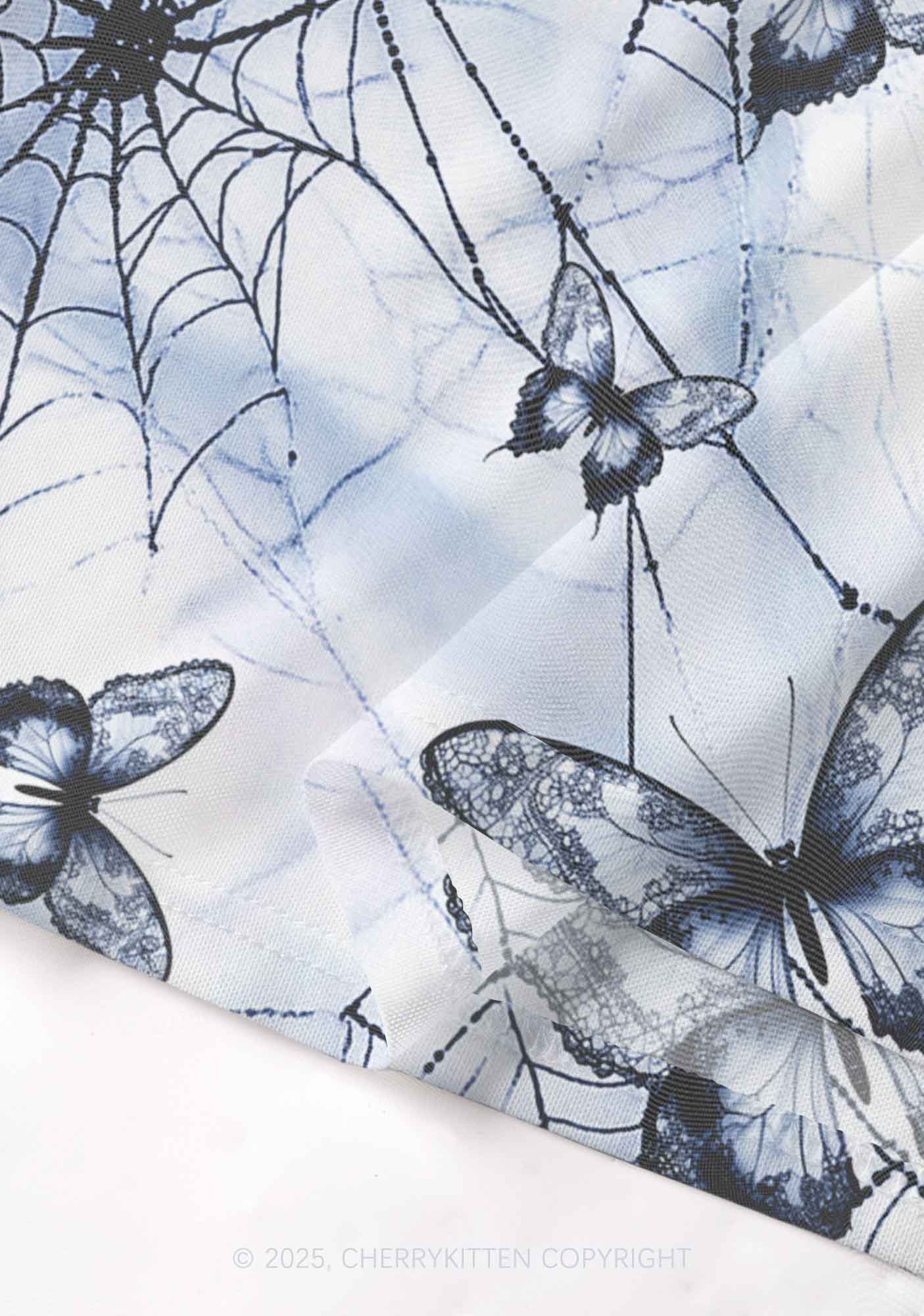 Web And Butterflies Y2K Mesh Cami Tank Cherrykitten - Image 4