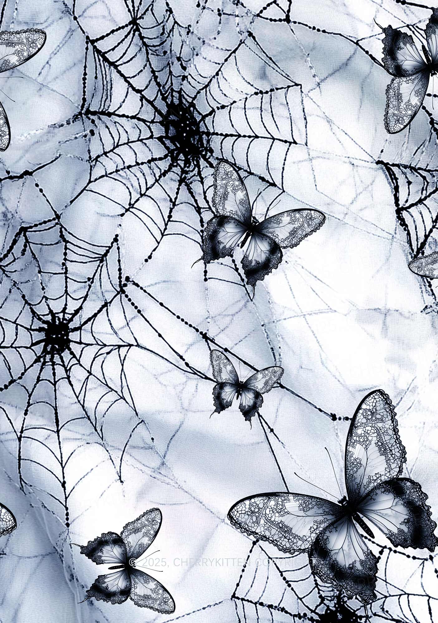Web And Butterflies Y2K Mesh Cami Tank Cherrykitten - Image 2