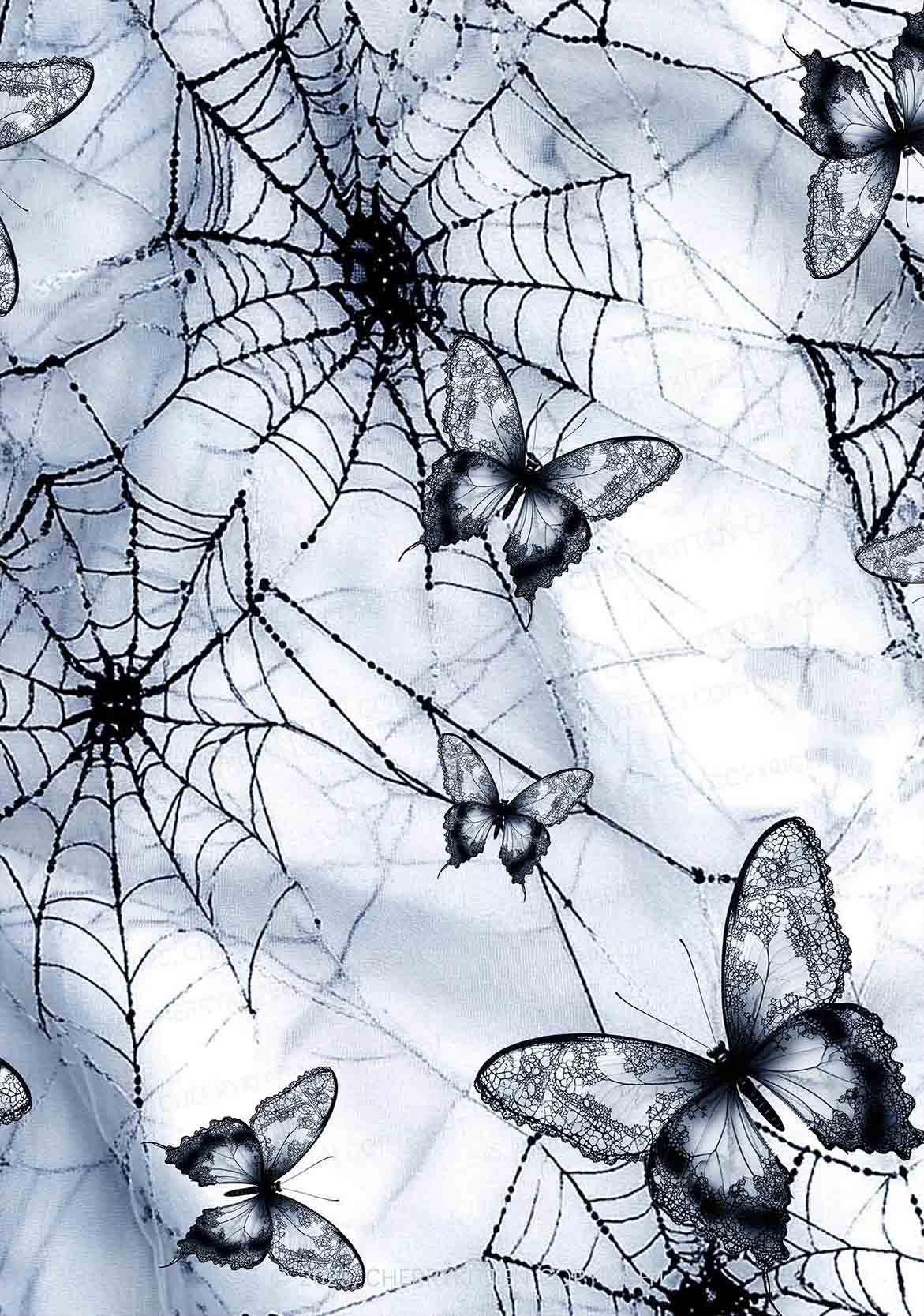 Web And Butterflies Y2K Print Bikini Set Cherrykitten - Image 2