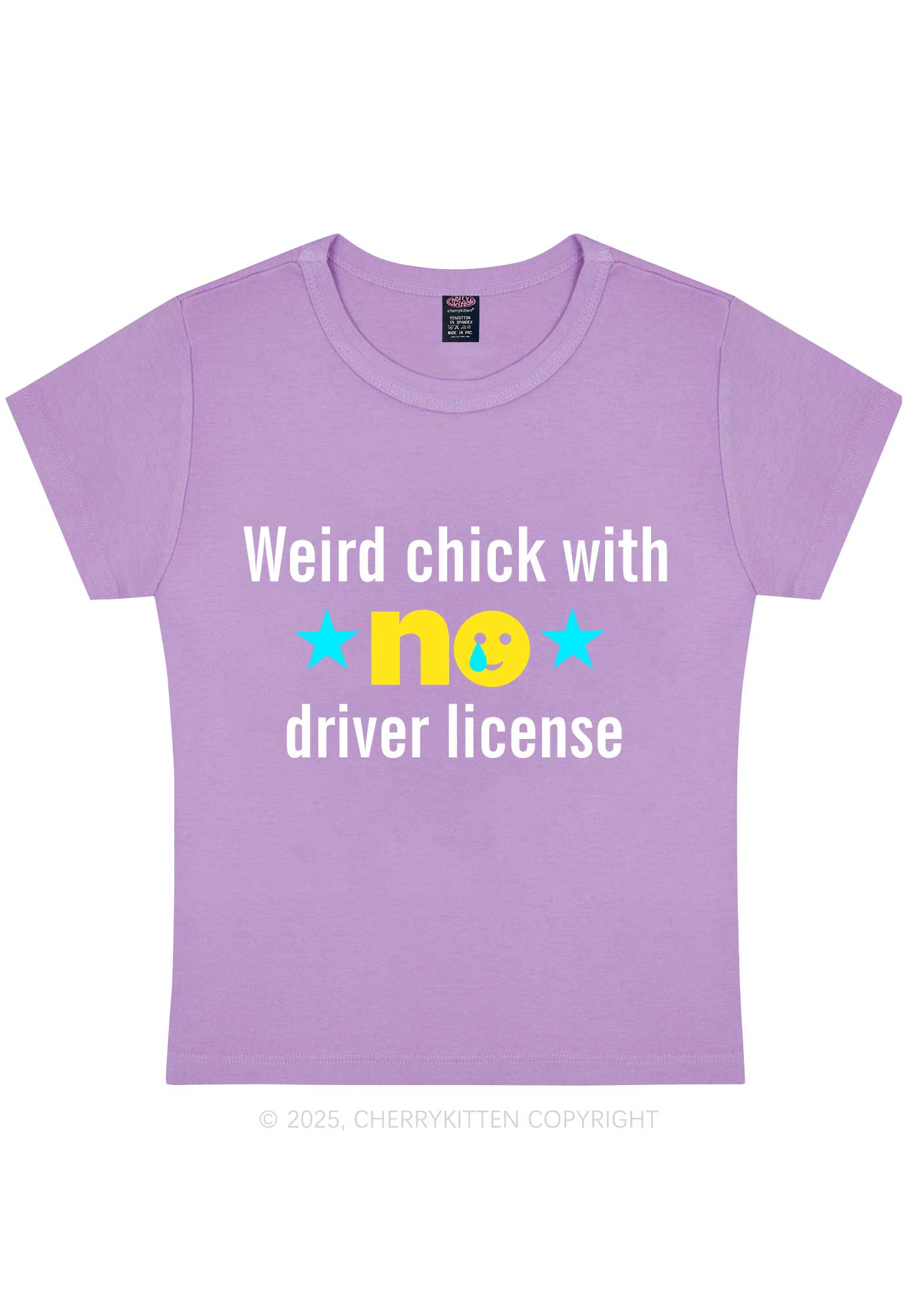 Weird Chick Y2K Baby Tee Cherrykitten - Image 10