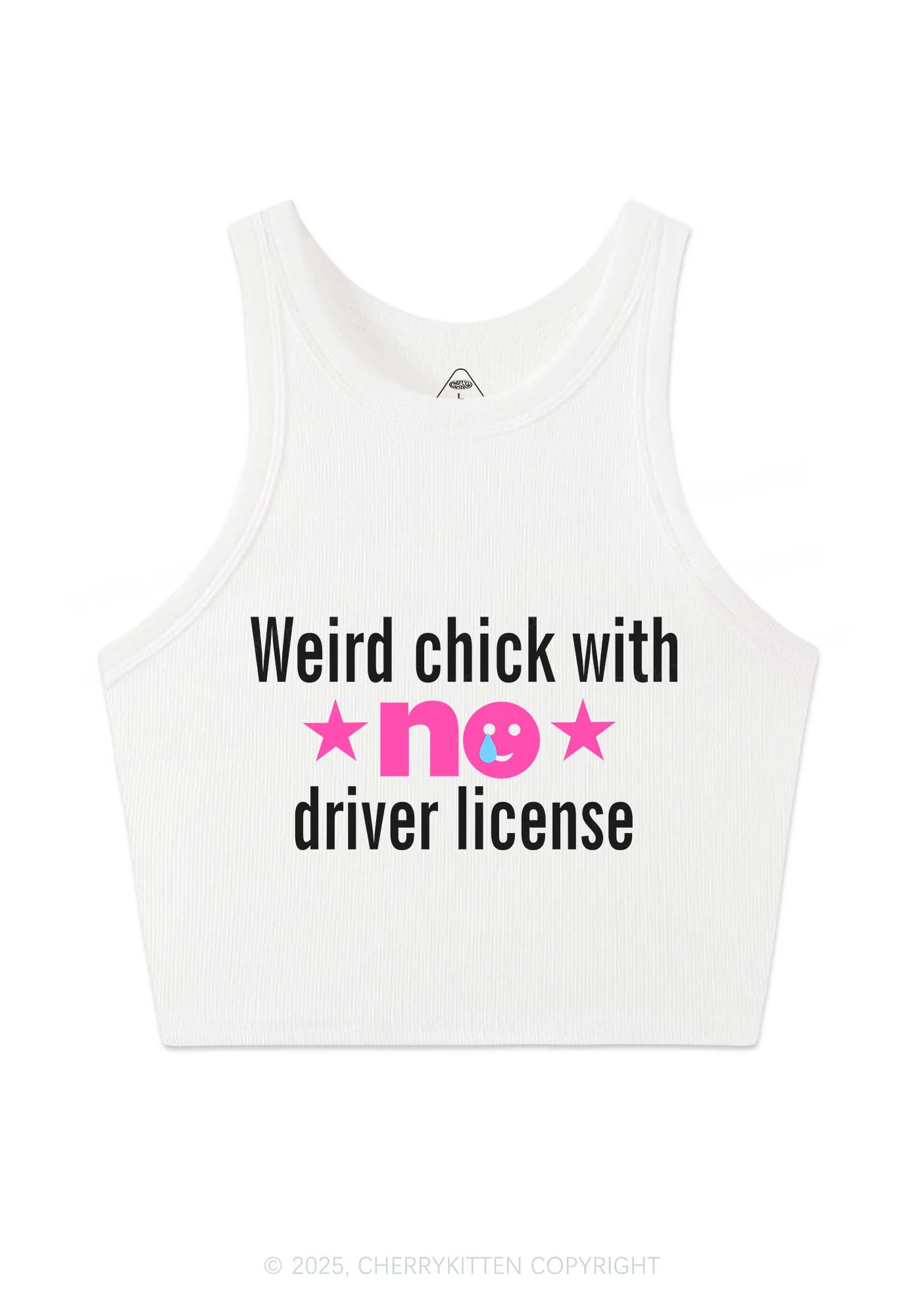 Weird Chick Y2K Crop Tank Top Cherrykitten - Image 3