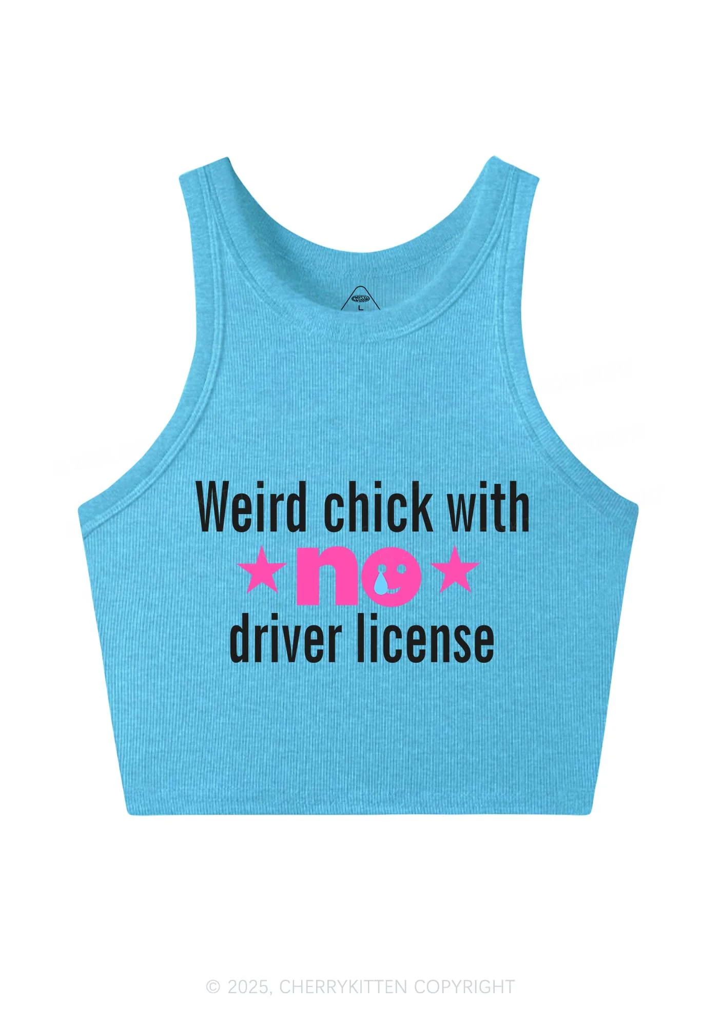 Weird Chick Y2K Crop Tank Top Cherrykitten - Image 4