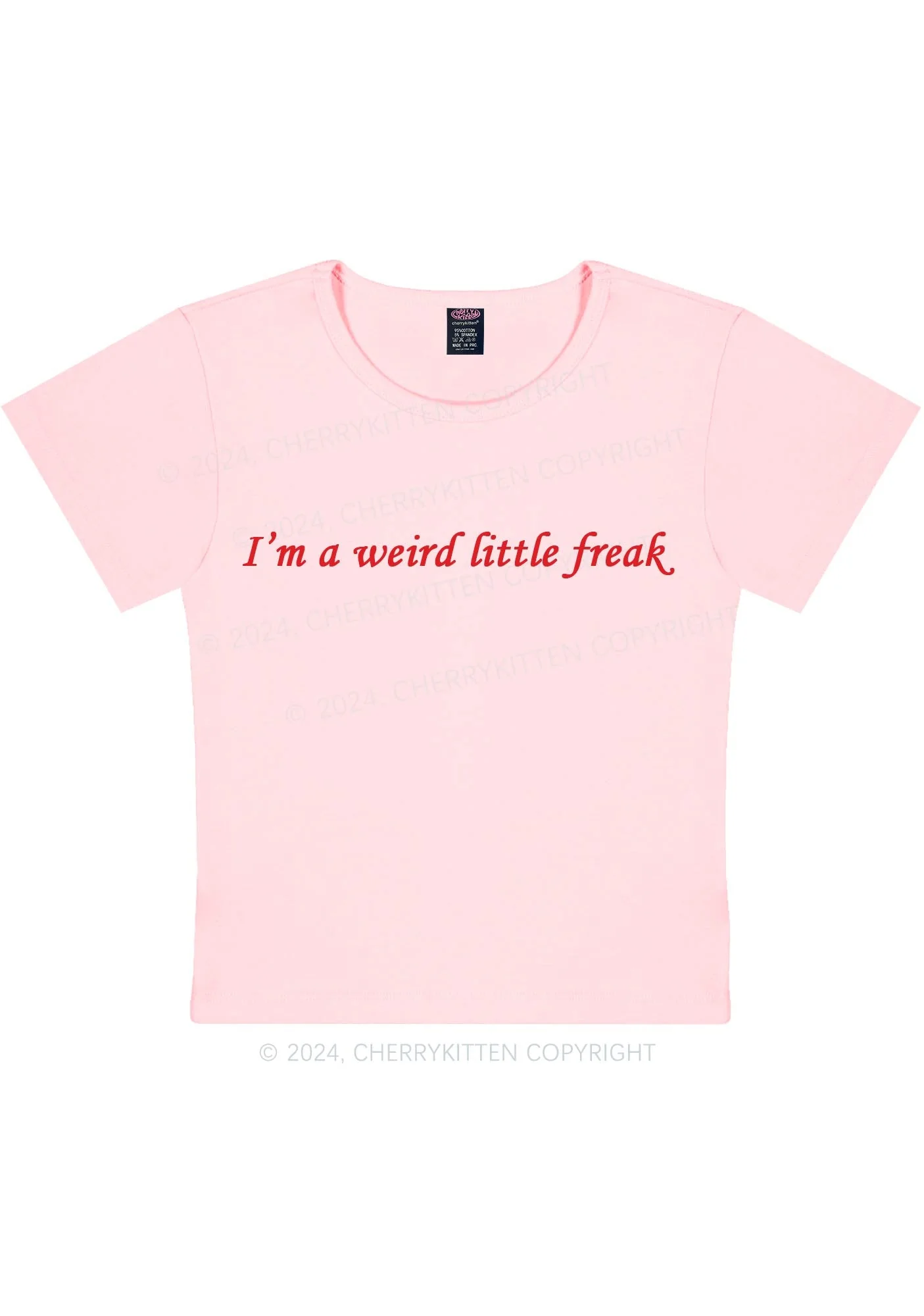 Weird Little Freak Y2K Baby Tee Cherrykitten - Image 10