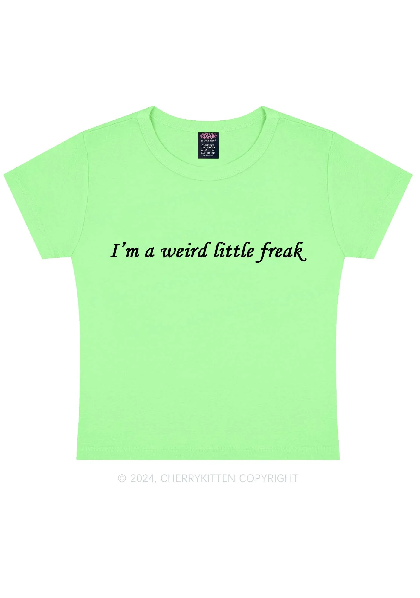 Weird Little Freak Y2K Baby Tee Cherrykitten - Image 11