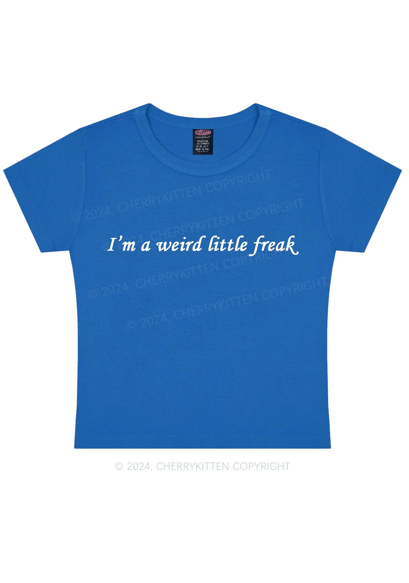 Weird Little Freak Y2K Baby Tee Cherrykitten - Image 8