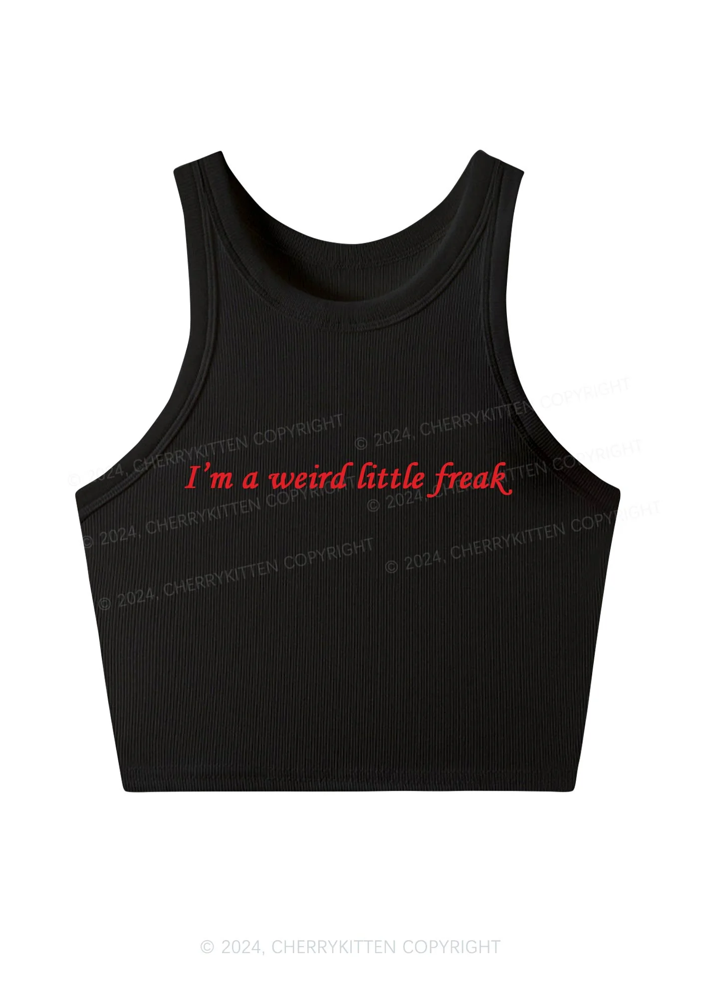 Weird Little Freak Y2K Crop Tank Top Cherrykitten - Image 3