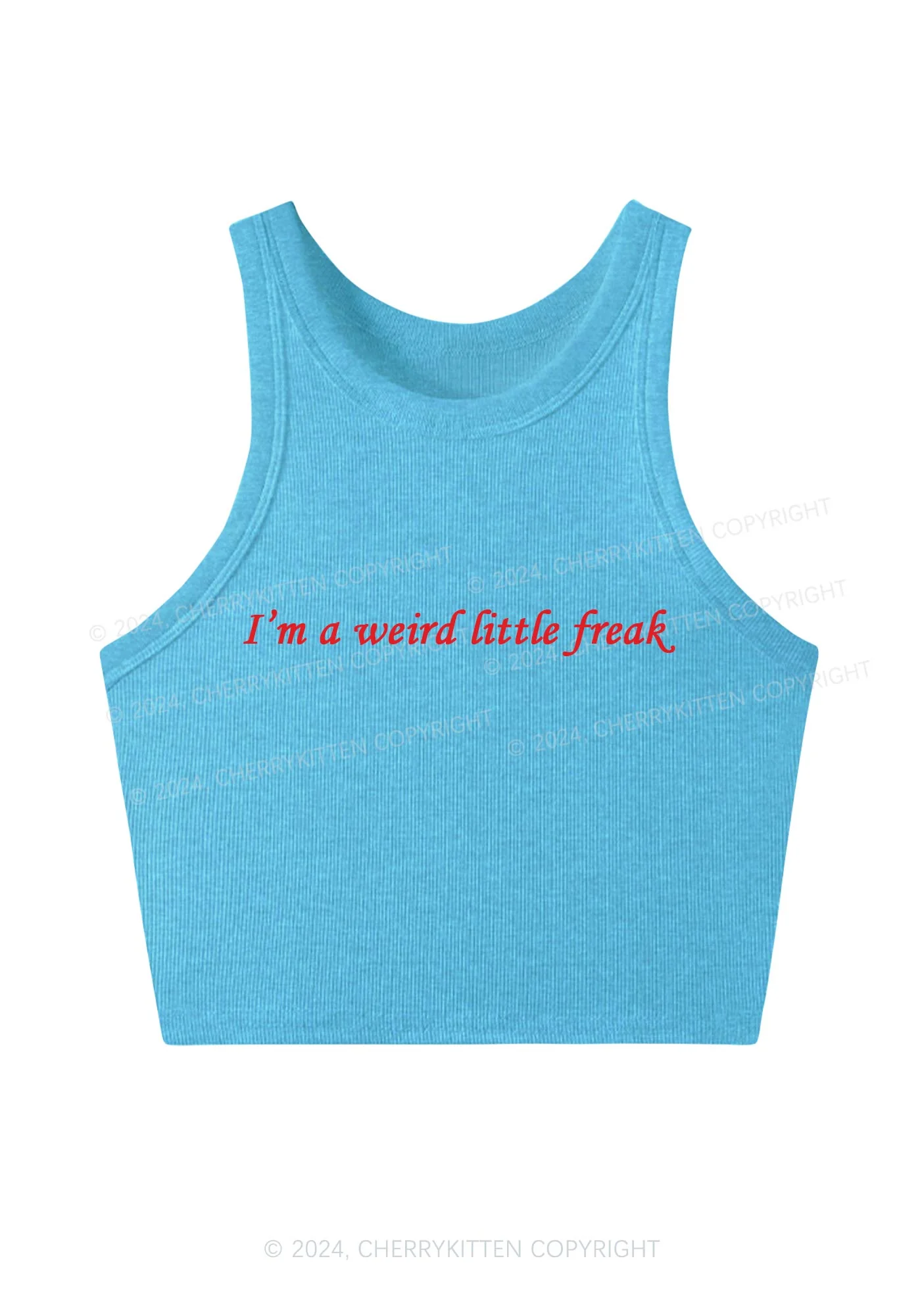Weird Little Freak Y2K Crop Tank Top Cherrykitten - Image 5