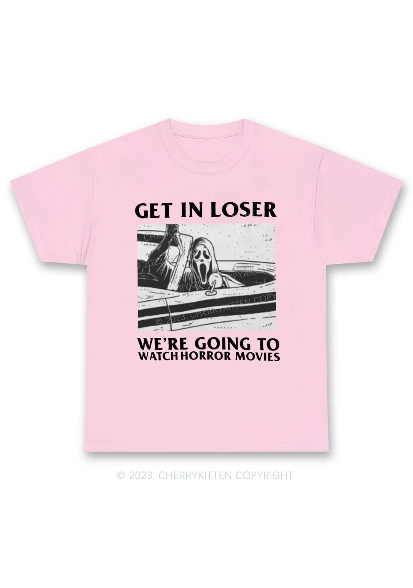 We're Going To Watch Horror Movies Halloween Y2K Chunky Shirt Cherrykitten - Image 6