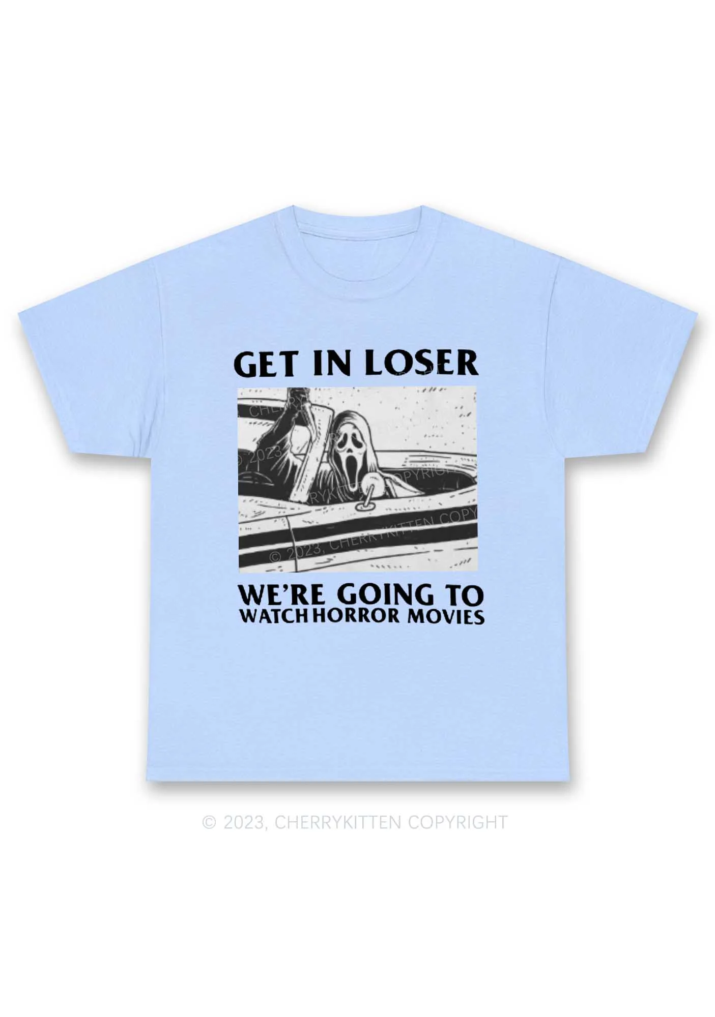 We're Going To Watch Horror Movies Halloween Y2K Chunky Shirt Cherrykitten - Image 8