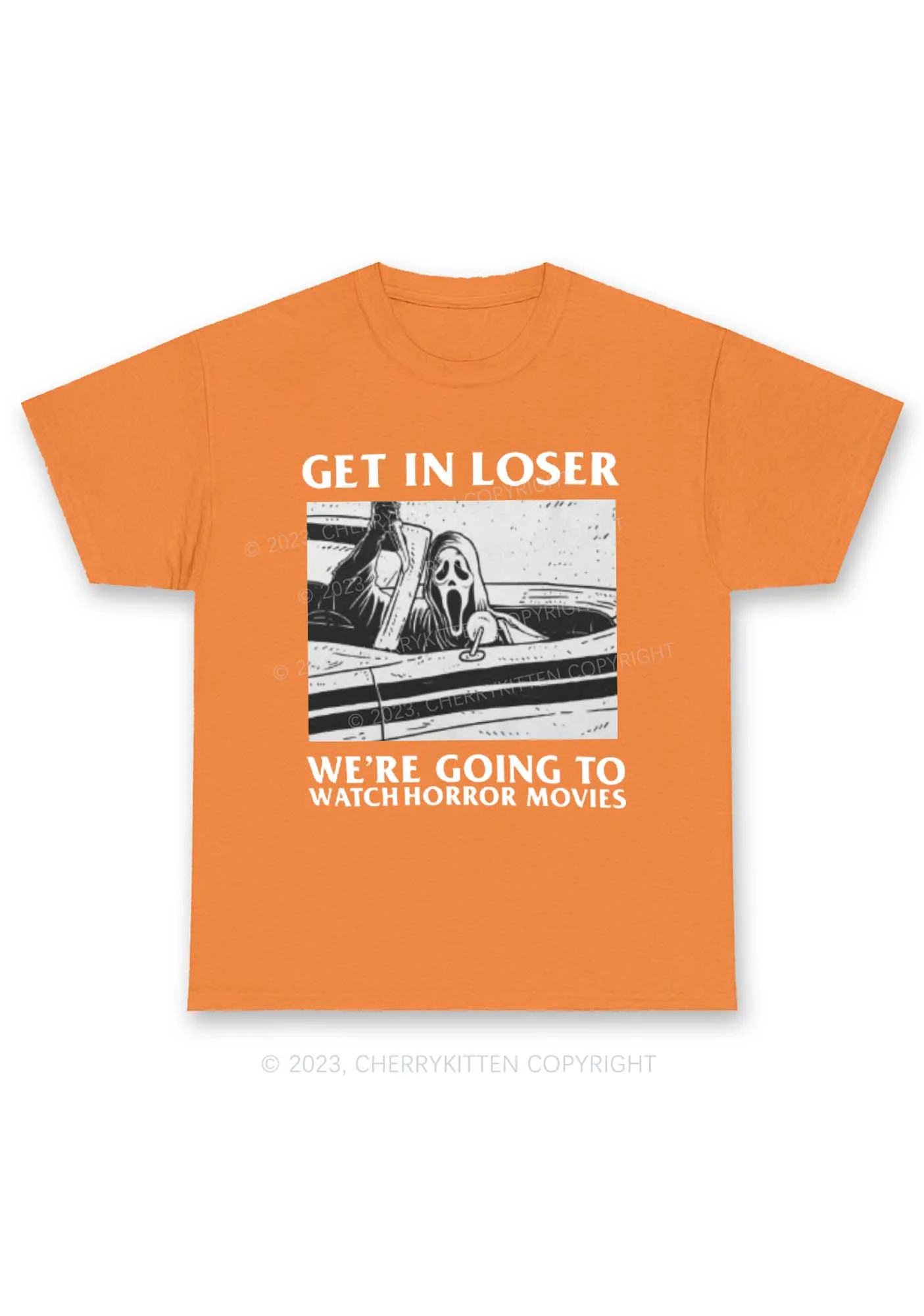We're Going To Watch Horror Movies Halloween Y2K Chunky Shirt Cherrykitten - Image 9