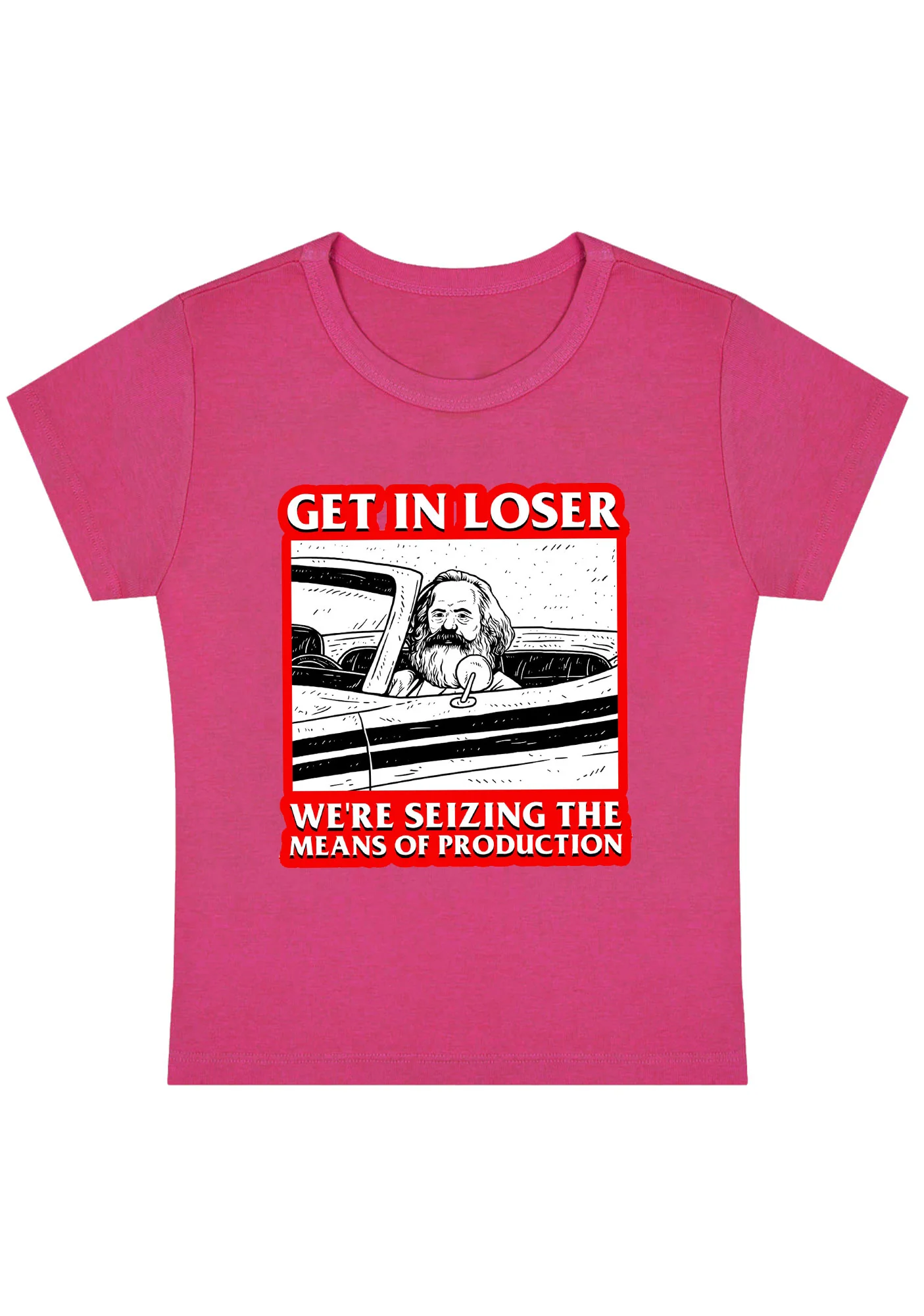 We're Seizing The Means Of Production Y2K Baby Tee - Image 4