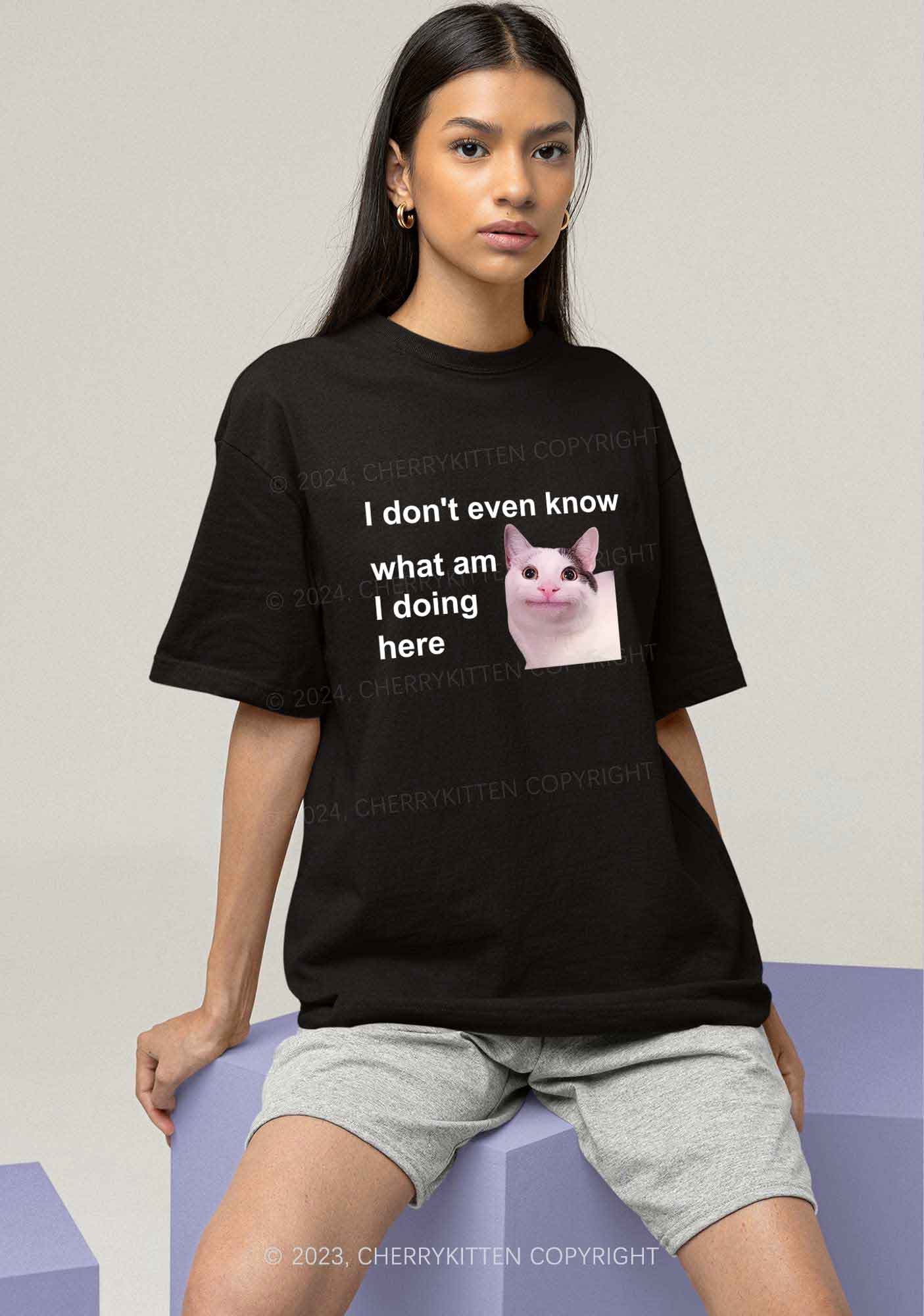 What Am I Doing Here Y2K Chunky Shirt Cherrykitten - Image 2