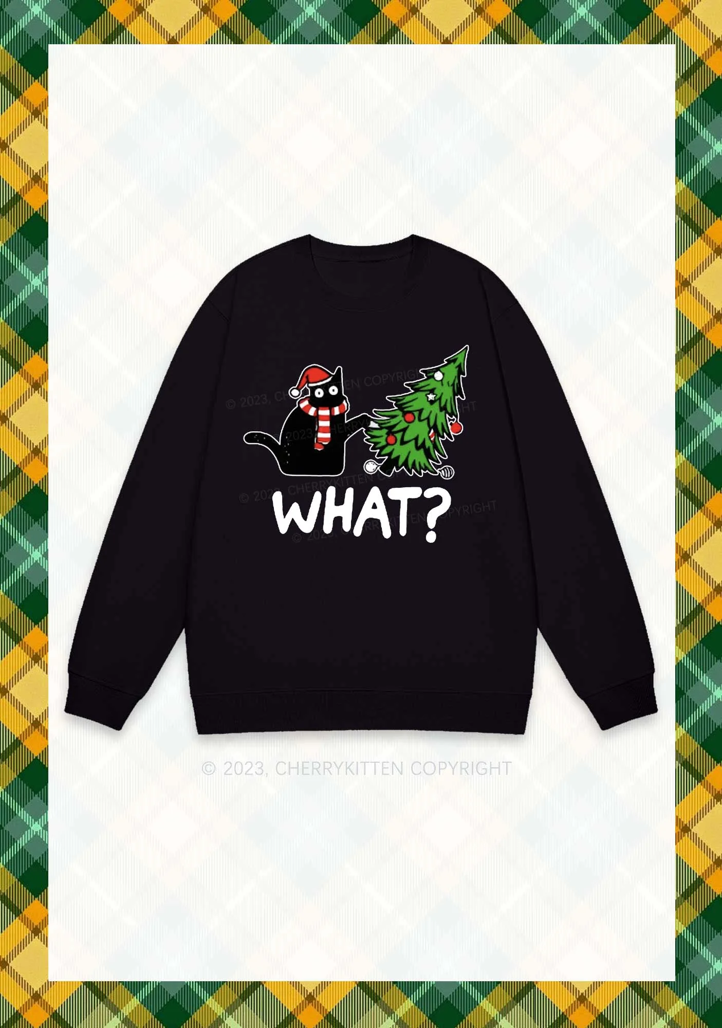 What Christmas Tree Y2K Sweatshirt Cherrykitten - Image 3