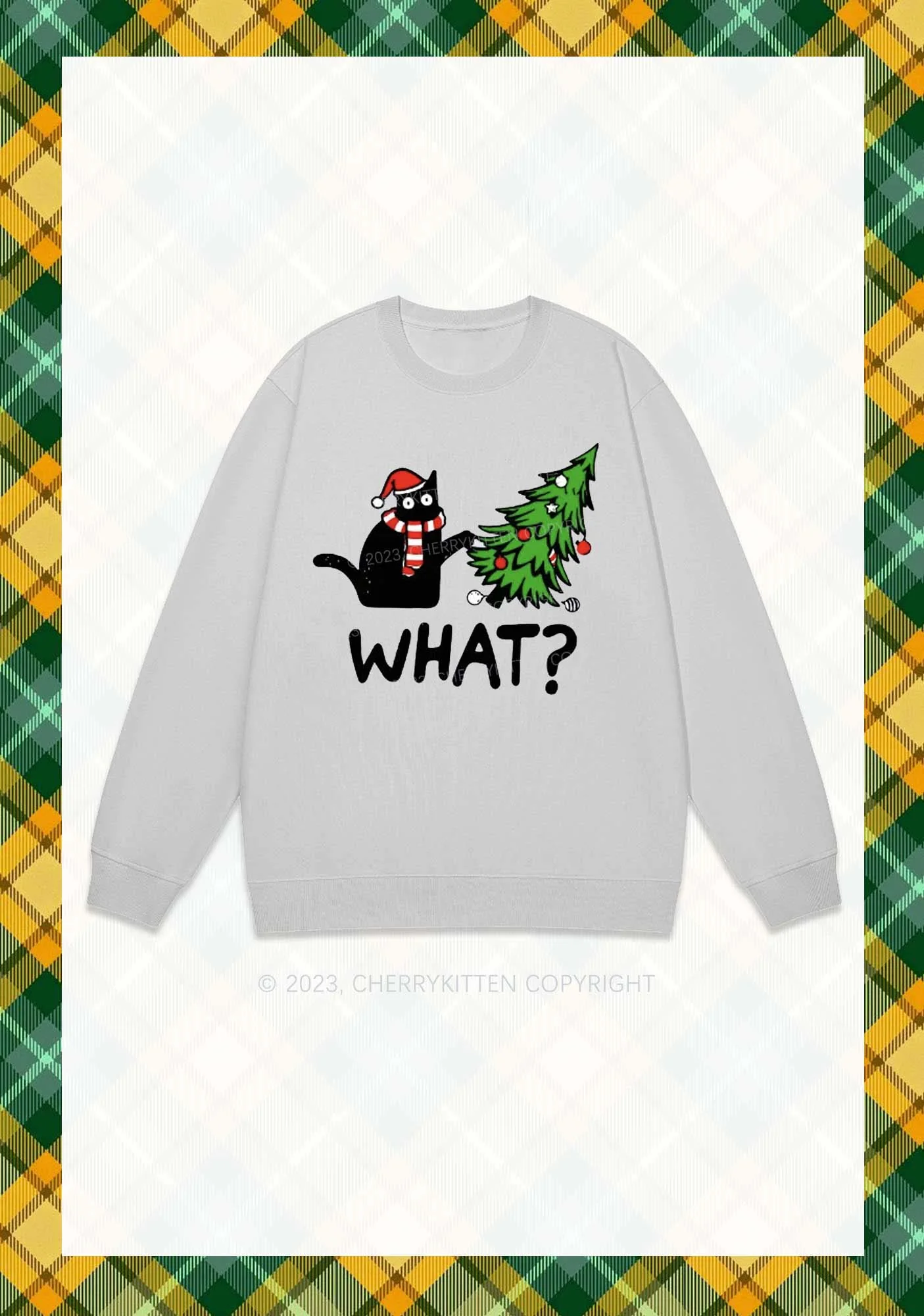 What Christmas Tree Y2K Sweatshirt Cherrykitten - Image 5
