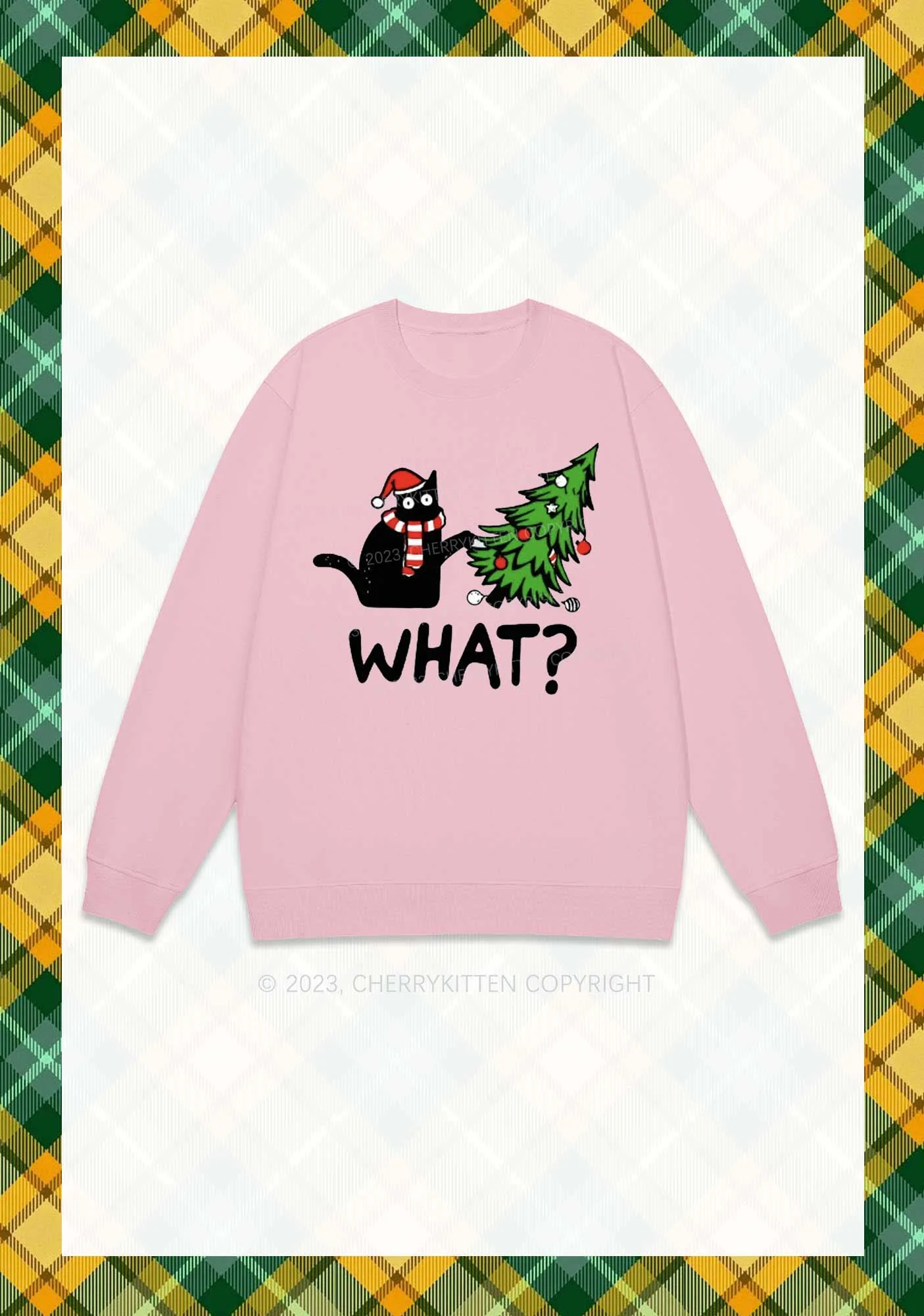 What Christmas Tree Y2K Sweatshirt Cherrykitten - Image 6