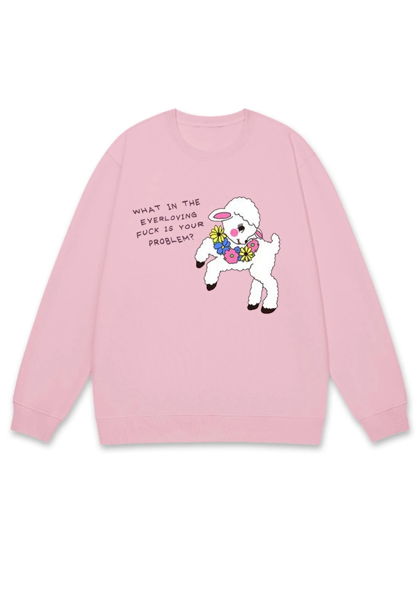 What Is Your Problem Little Sheep Y2K Sweatshirt - Image 5