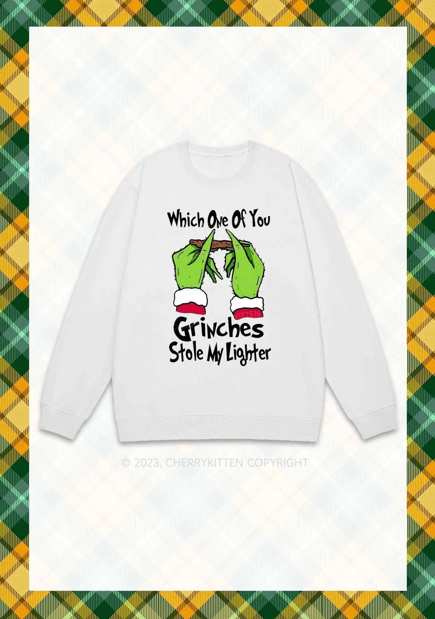 Which One Of You Stole My Lighter Christmas Y2K Sweatshirt Cherrykitten - Image 3